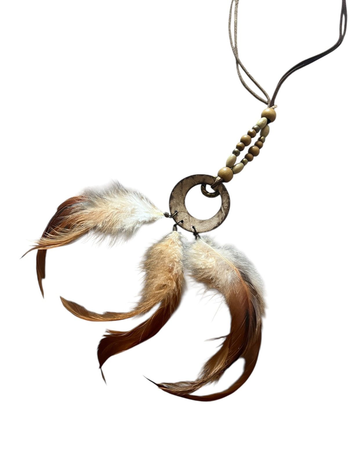 GOA 1990s GOA Ethnic Tribal Feather Necklace Size ONE SIZE - 5 Thumbnail