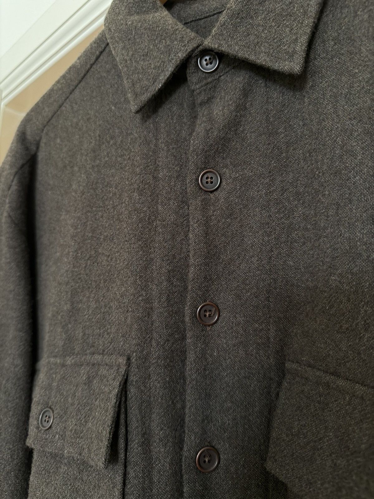 Evan Kinori Evan Kinori Big Shirt - Brushed Cashmere / Cotton Size M Size US M / EU 48-50 / 2 - 3 Thumbnail