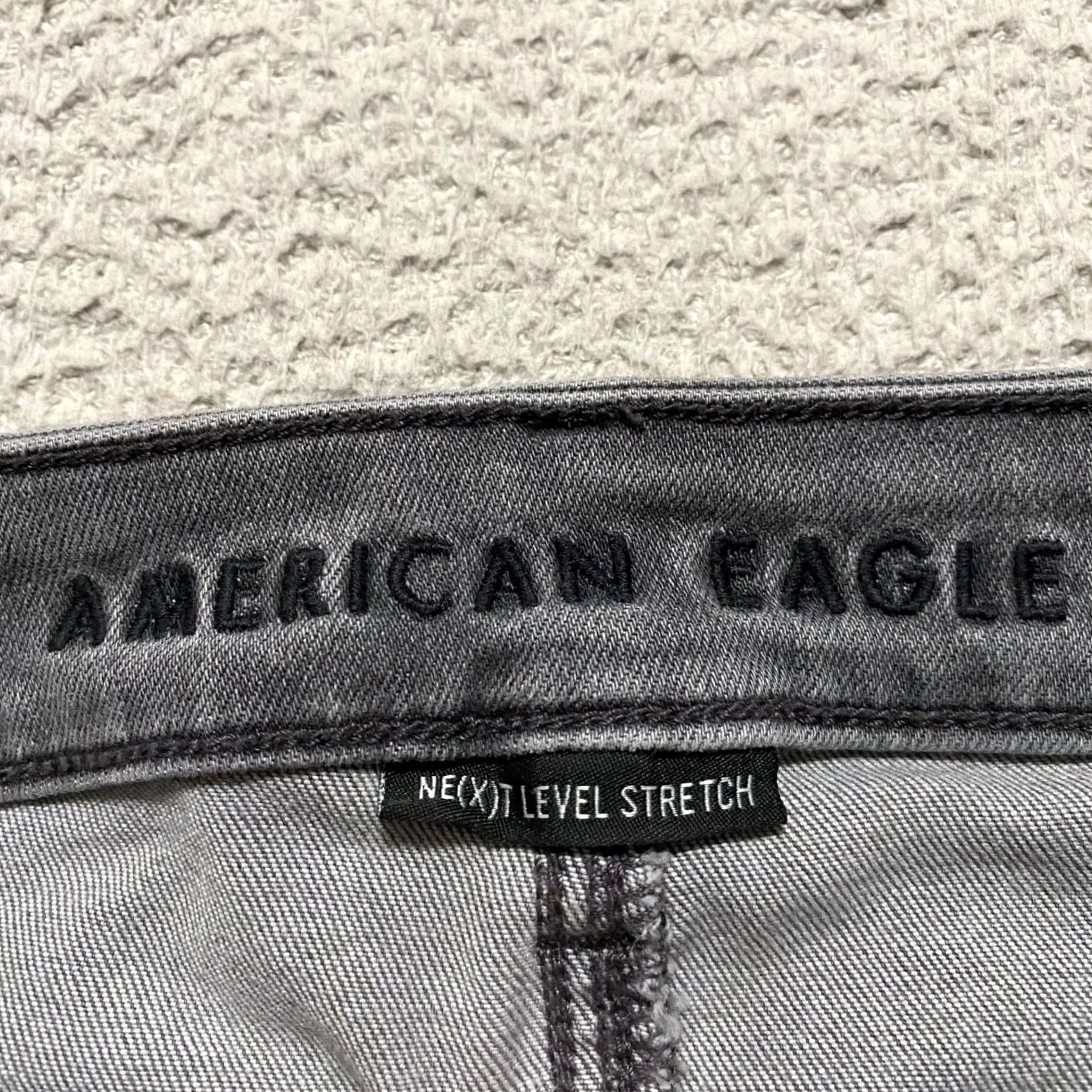 American Eagle Outfitters American Eagle Outfitters Jeans Womens 4 Gray High Rise Jegging Distressed Raw Hem Denim Size 27" / US 4 / IT 40 - 3 Thumbnail