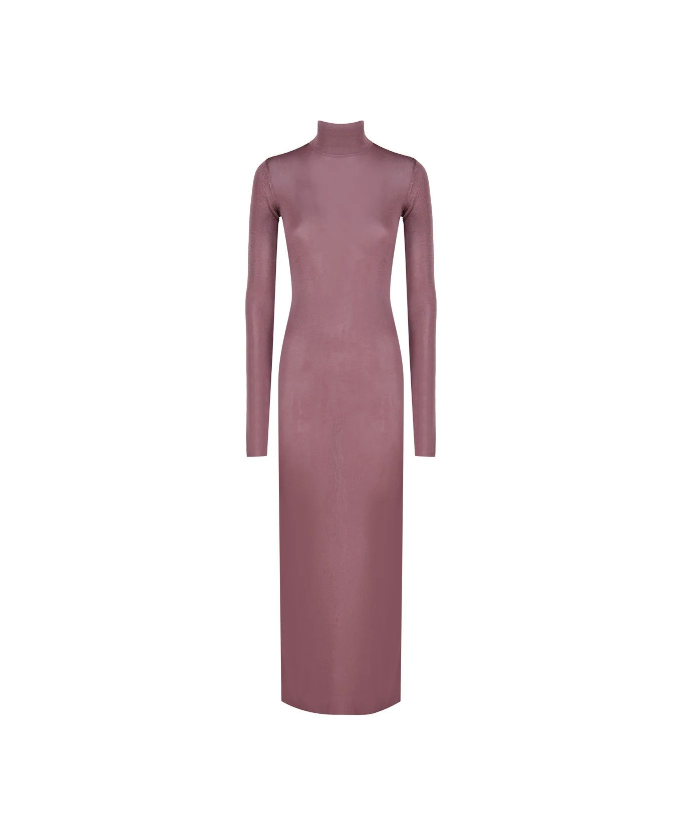 Saint Laurent Paris o1s1wg111024 Long Dress in Knit in Purple Size L / US 10 / IT 46 - 1 Thumbnail