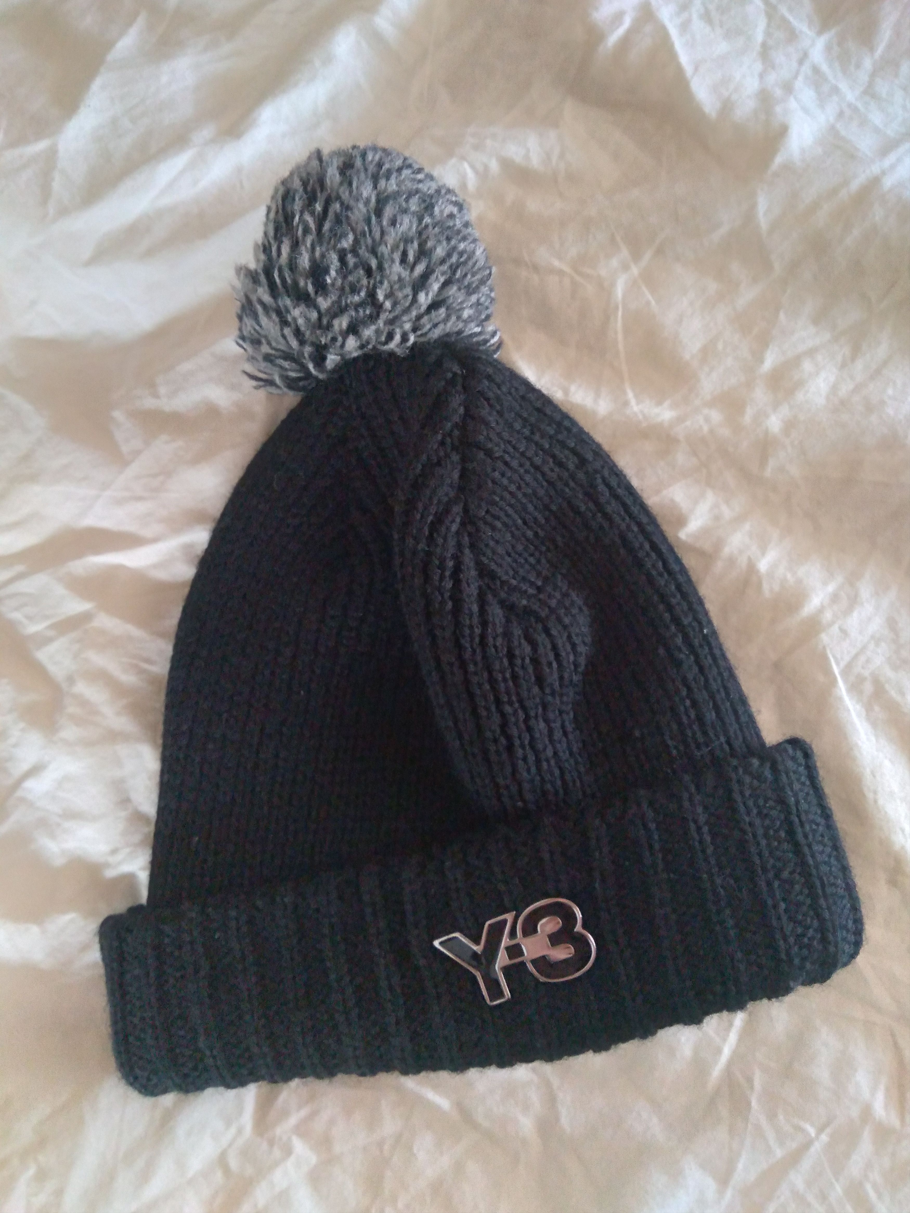 Y-3 Chunky Wool Beanie Hat Black Small Size ONE SIZE - 1 Thumbnail