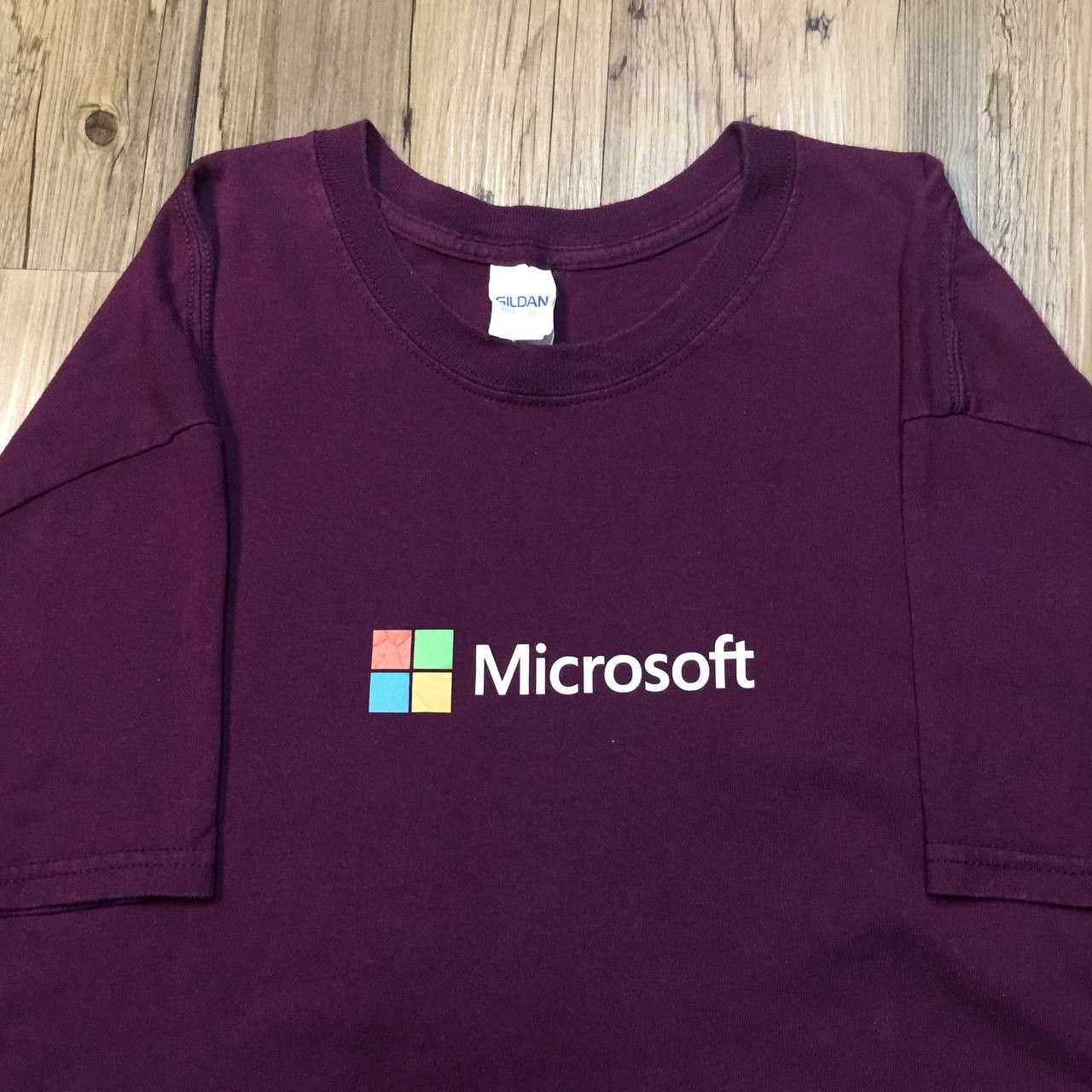 Microsoft × Vintage Y2K 00 Vintage Microsoft Spell Out Graphic Tee Size US L / EU 52-54 / 3 - 1 Thumbnail