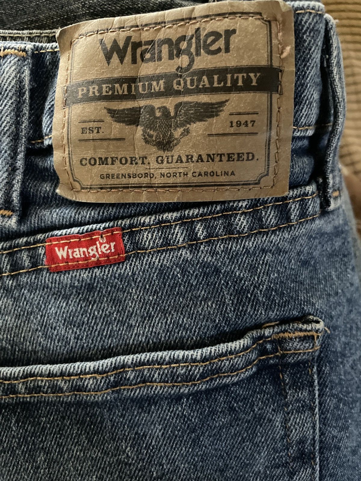 Designer × Vintage × Wrangler Wrangler Denim Blue Jean Shorts Jorts Waist 38 Relaxed Fit Size US 38 / EU 54 - 7 Thumbnail