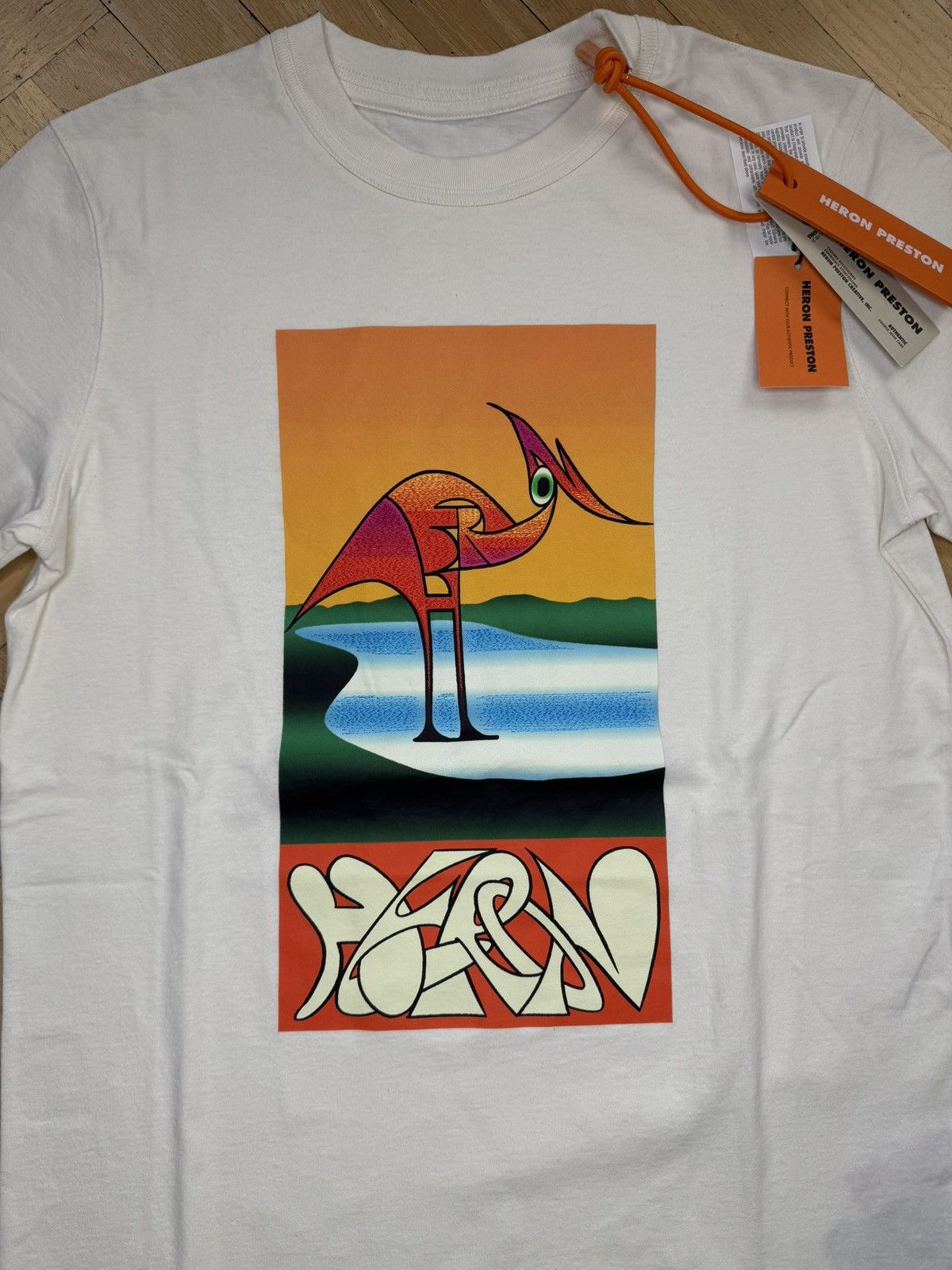 Heron Preston HERON PRESTON ABSTRACT GRAPHIC WHITE TEE Size US XS / EU 42 / 0 - 2 Thumbnail