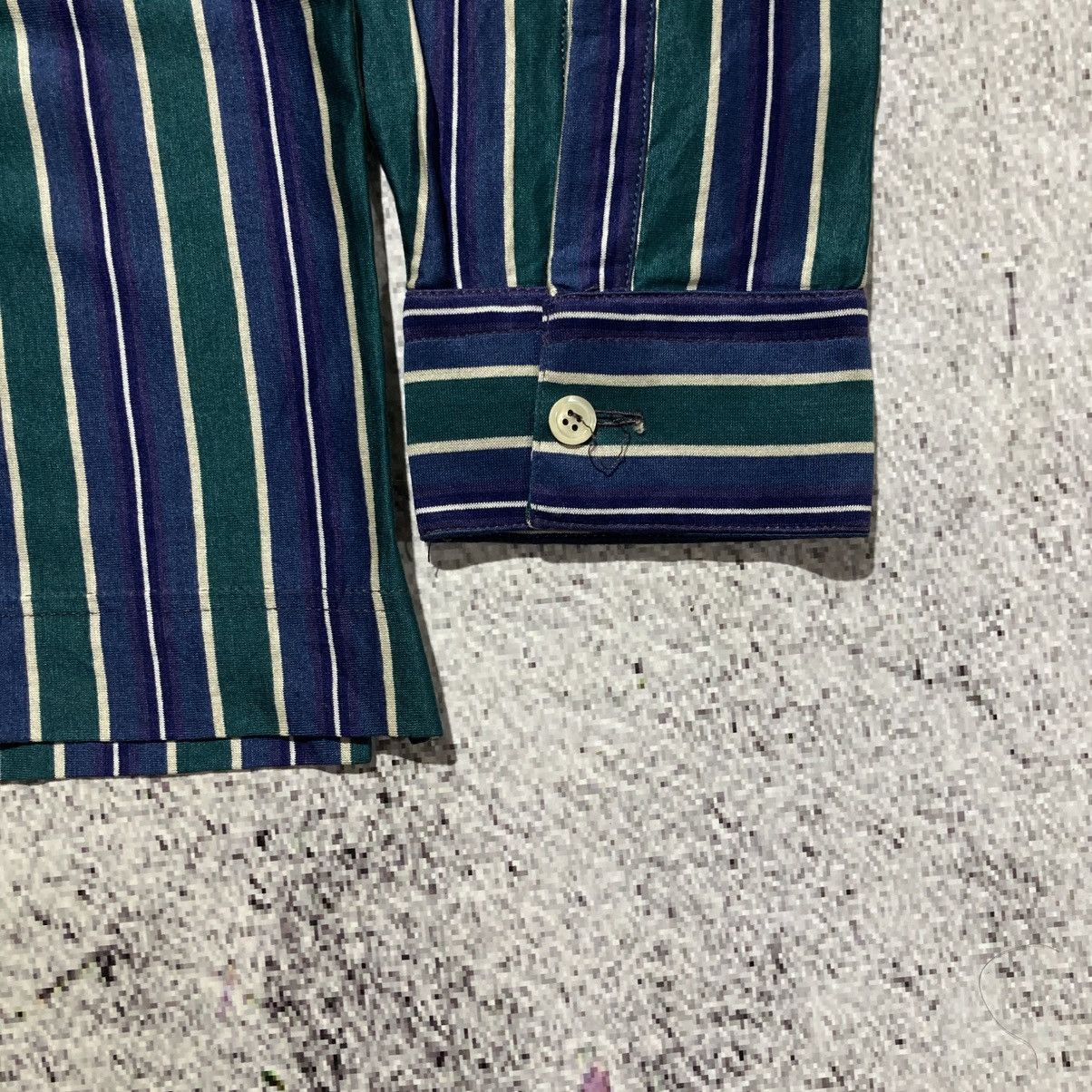 Japanese Brand 🇮🇹 1990s Vintage Pavesi Polvato Silk Striped Shirt Luxury Size US L / EU 52-54 / 3 - 14 Thumbnail