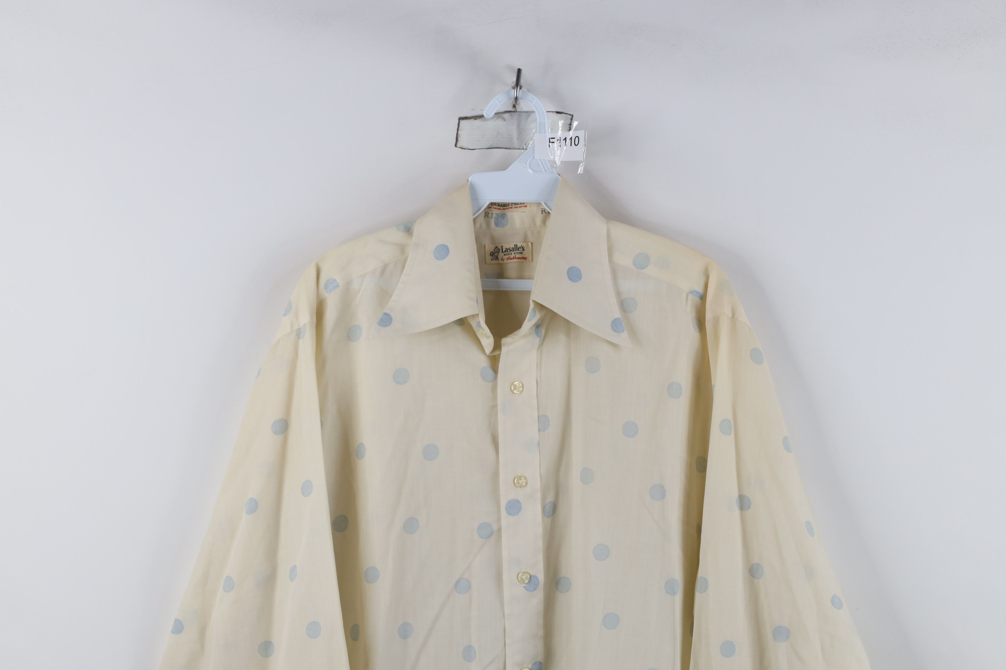 Vintage Vintage 60s Streetwear Polka Dot Collared Button Shirt USA Size US M / EU 48-50 / 2 - 2 Thumbnail