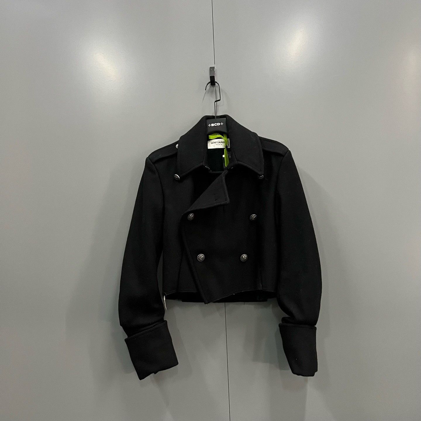 Saint Laurent Paris Saint Laurent Black Cropped Jacket Size XS / US 0-2 / IT 36-38 - 1 Thumbnail