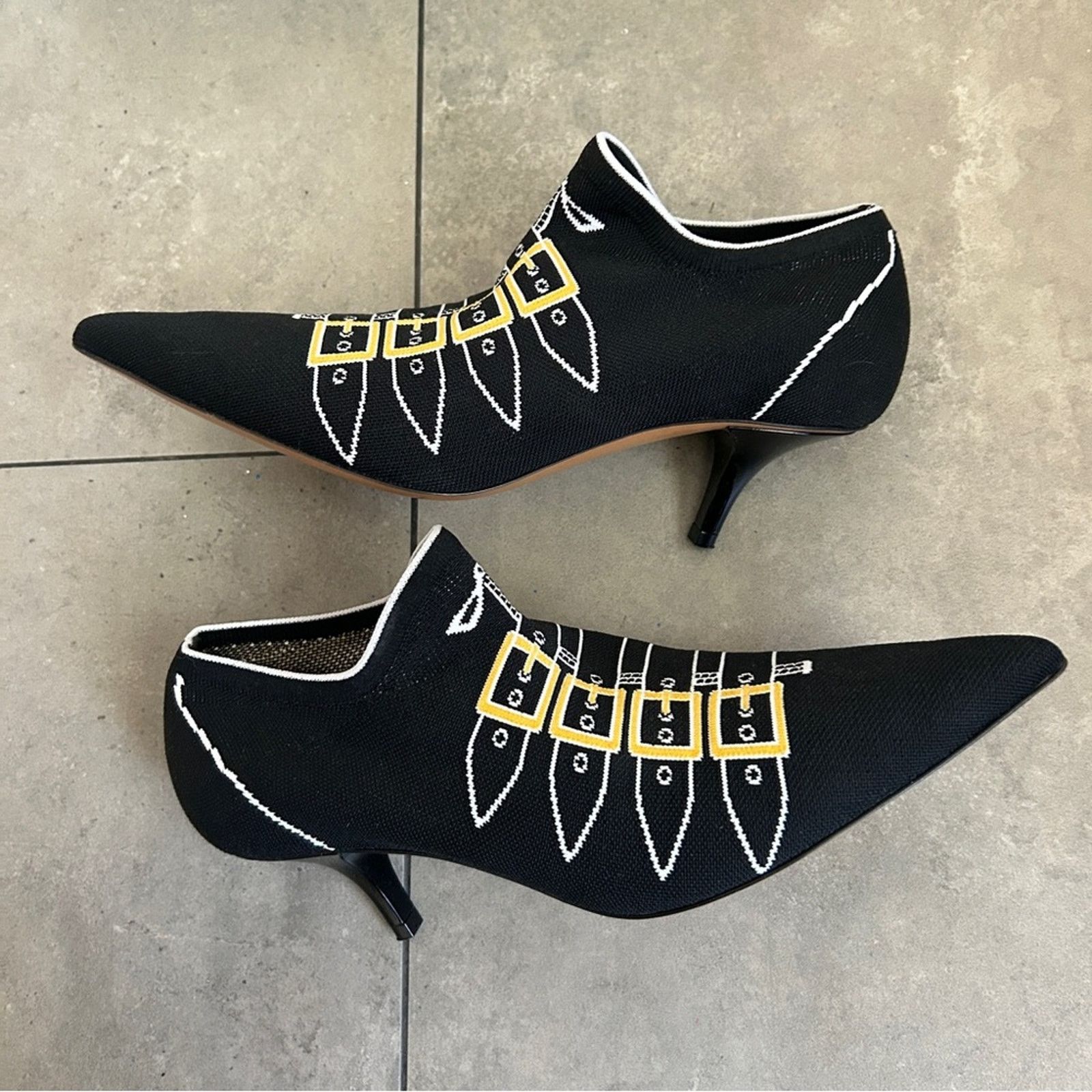 Marni NEW Marni jaquard black ankle boots bootie 36 euro or 6 US Size US 6 / IT 36 - 2 Thumbnail