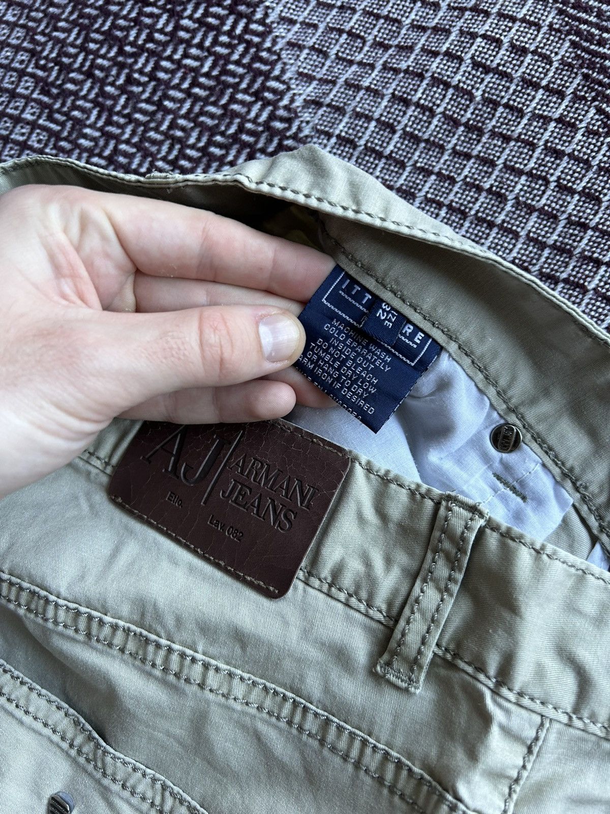 Armani × Vintage Vintage Armani Jeans Small Logo Solid Pants Size 32 Size US 32 / EU 48 - 12 Thumbnail