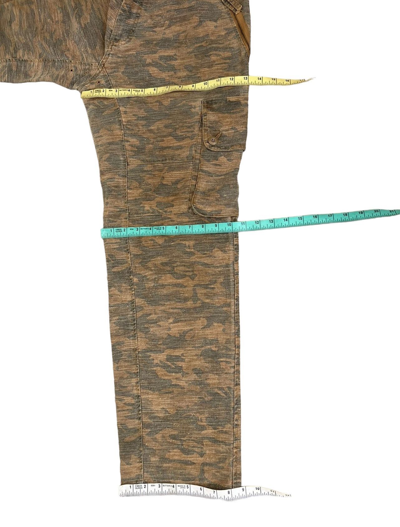 Vintage ALTERNATIVE CONCEPT Camo Linen Cargo Trouser Pant Size US 32 / EU 48 - 4 Thumbnail