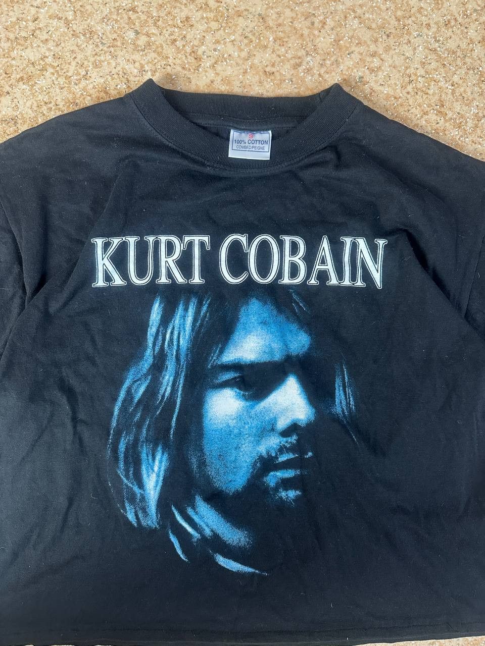Band Tees × Vintage Vintage Nirvana Kurt Cobain Big Face Сropped Tee VTG Size M / US 6-8 / IT 42-44 - 3 Thumbnail