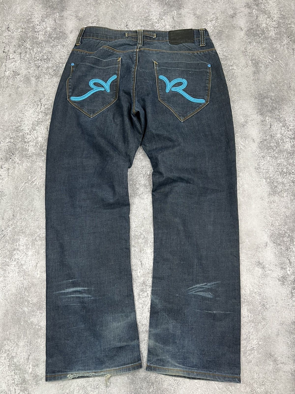 Rocawear Rocawear Mens Blue Denim Pants Jeans Wide Sk8 Size US 36 / EU 52 - 1 Thumbnail