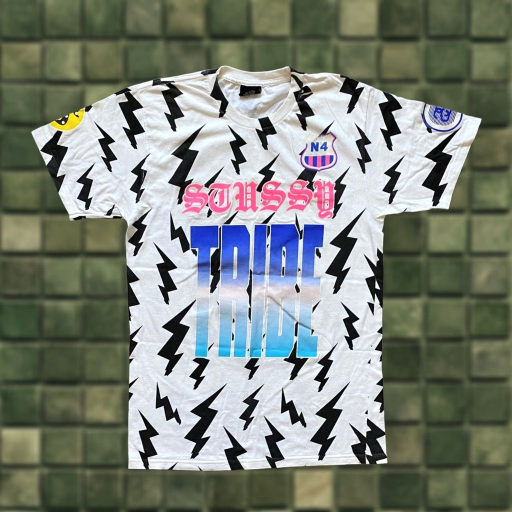 Vintage VINTAGE Stussy Bolt Tribe Tee Shirt Mens Size M White T-Shirt Mens Shirt Size US M / EU 48-50 / 2 - 1 Thumbnail