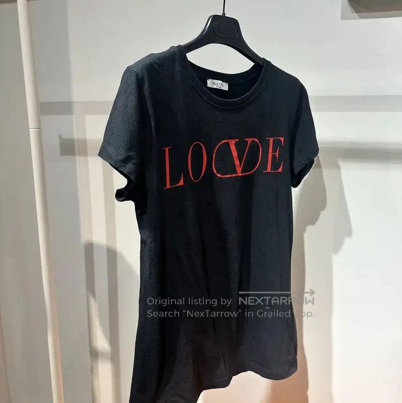 Valentino Valentino Black Cotton T-Shirt with Red Logo . Size M / US 6-8 / IT 42-44 - 9 Thumbnail