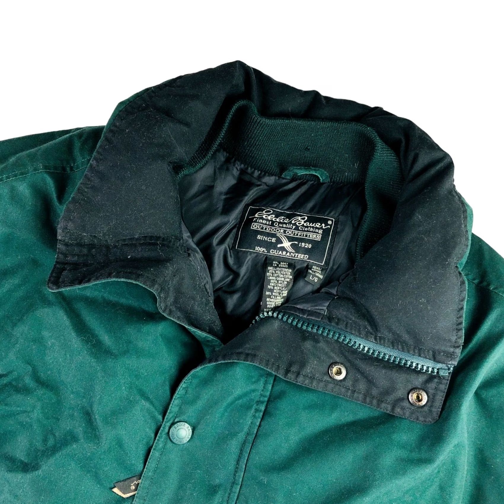 Eddie Bauer VINTAGE Eddie Bauer Goose Down Duvet Parka Jacket Green Large Mens Winter Heavyweight Size US L / EU 52-54 / 3 - 2 Thumbnail