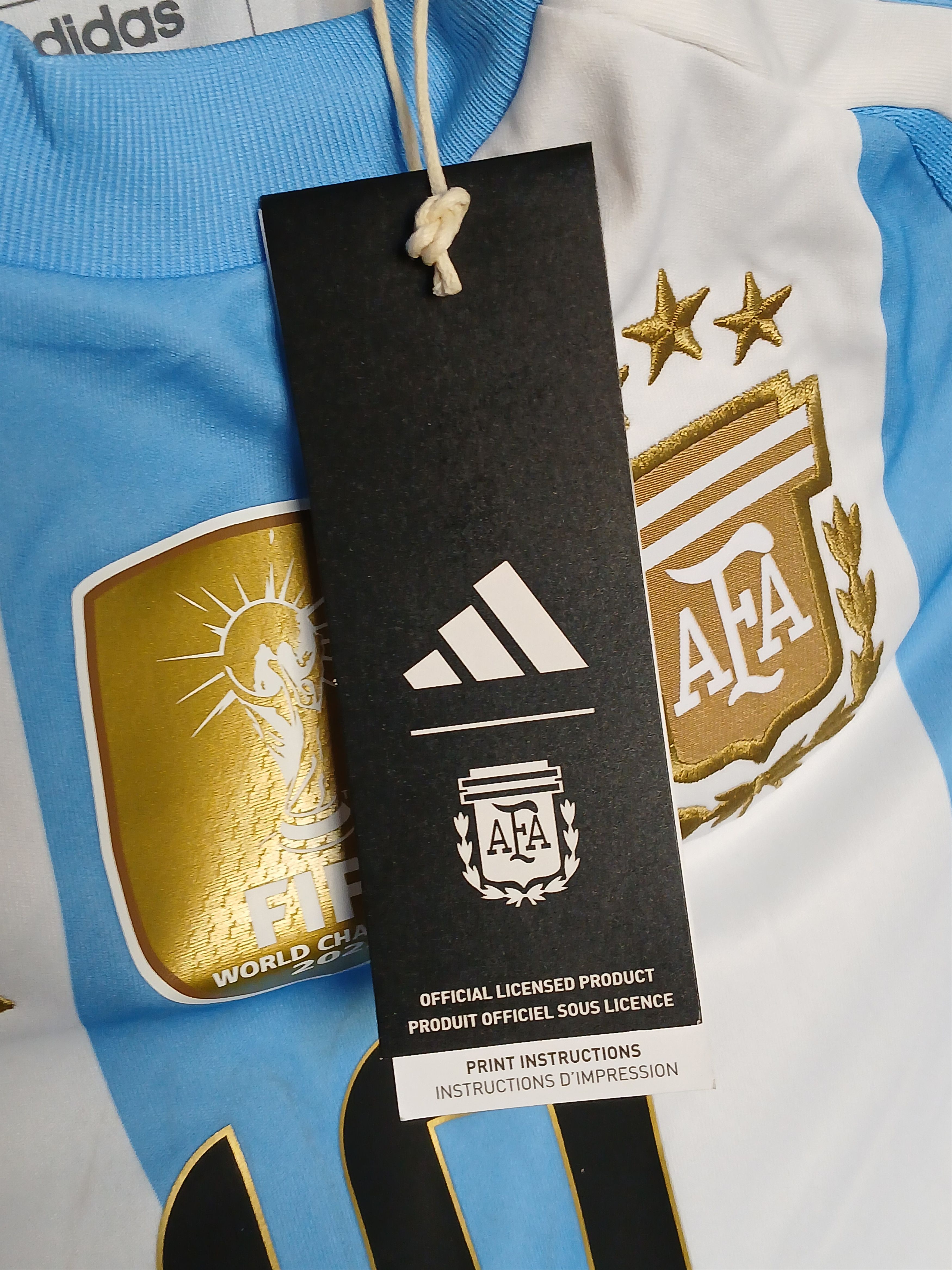 Adidas KIDS Argentina National Team 24/25 Home Football Jersey Size US XS / EU 42 / 0 - 12 Thumbnail