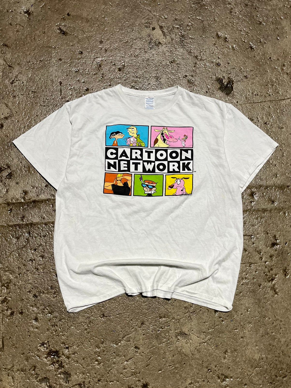 Pre-owned Cartoon Network X Vintage Crazy Vintage Cartoon Network Character Y2k Tee Shirt In White
