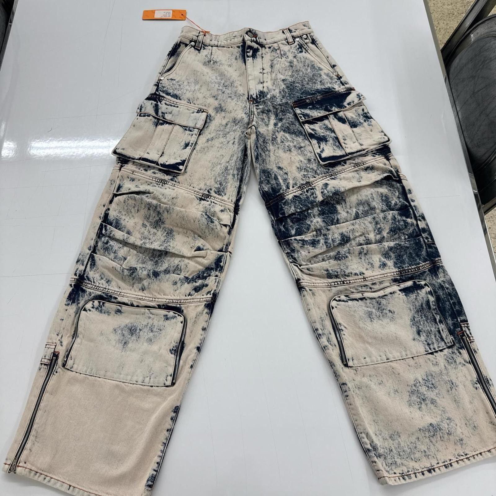 Von Dutch Von Dutch Paris Luna Cargo Jeans Indigo Acid Wash Size 28x34 Size US 28 / EU 44 - 1 Thumbnail