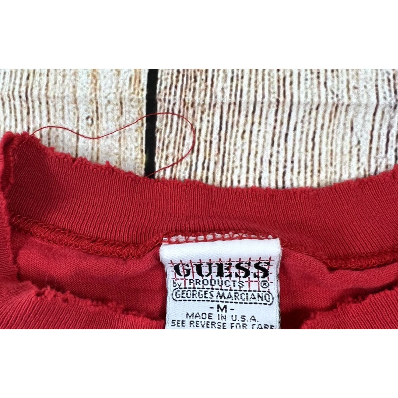 Guess Vintage 90s Guess Red Baseball T-Shirt Size Medium Distressed User: Vintage 90s Guess Red Baseball T-Shirt Size Medium Distressed Size US M / EU 48-50 / 2 - 4 Thumbnail