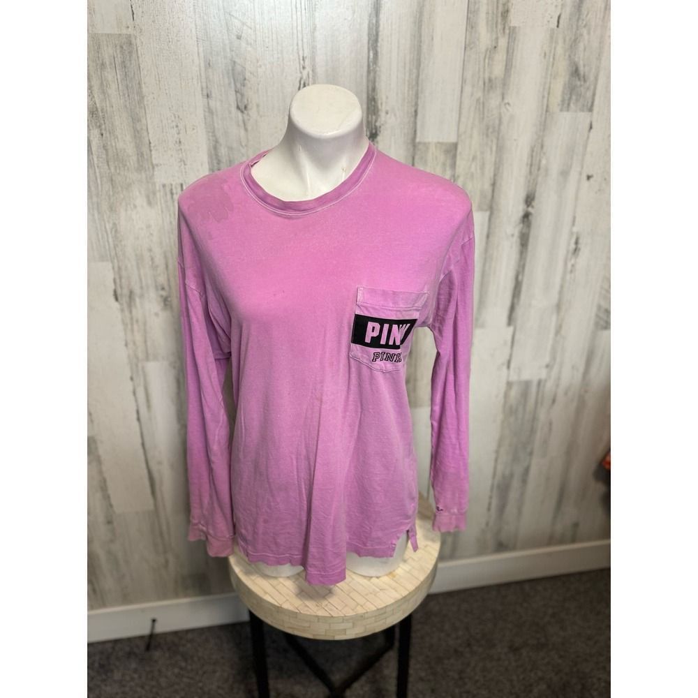 Victoria's Secret Victoria’s Secret PINK Pink Long Sleeve Pocket Tee XS Logo B Size XS / US 0-2 / IT 36-38 - 1 Thumbnail