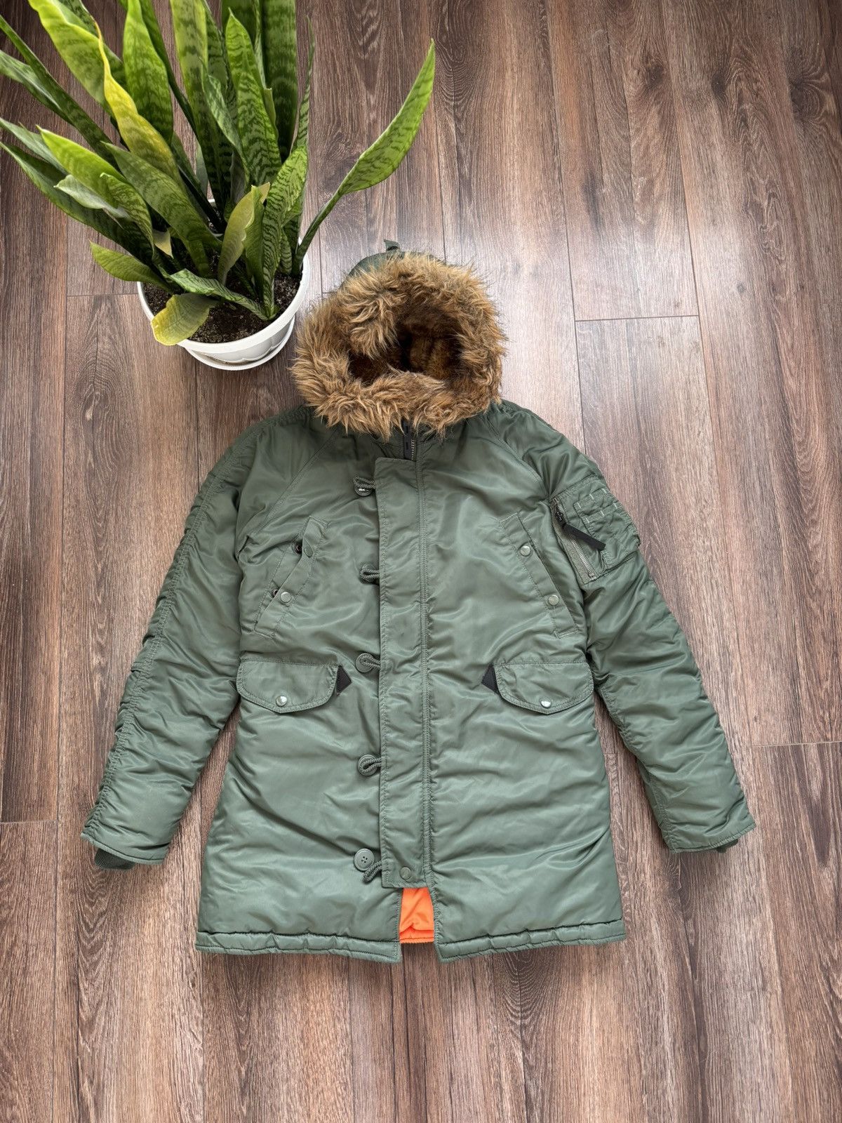 Alpha Industries Alpha Industries women’s S green bomber parka jacket Size S / US 4 / IT 40 - 1 Thumbnail