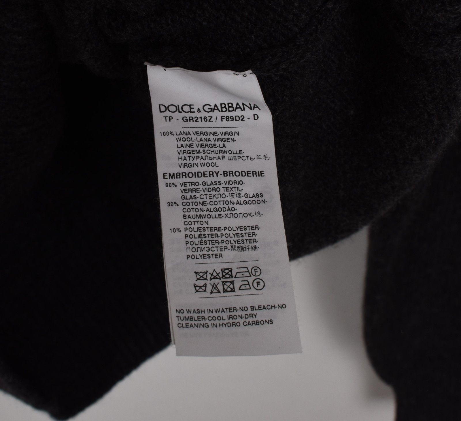 Dolce & Gabbana Dolce Gabbana Men Sweater V Neck „King“ Wool 50-M, S1574 Size US M / EU 48-50 / 2 - 6 Thumbnail