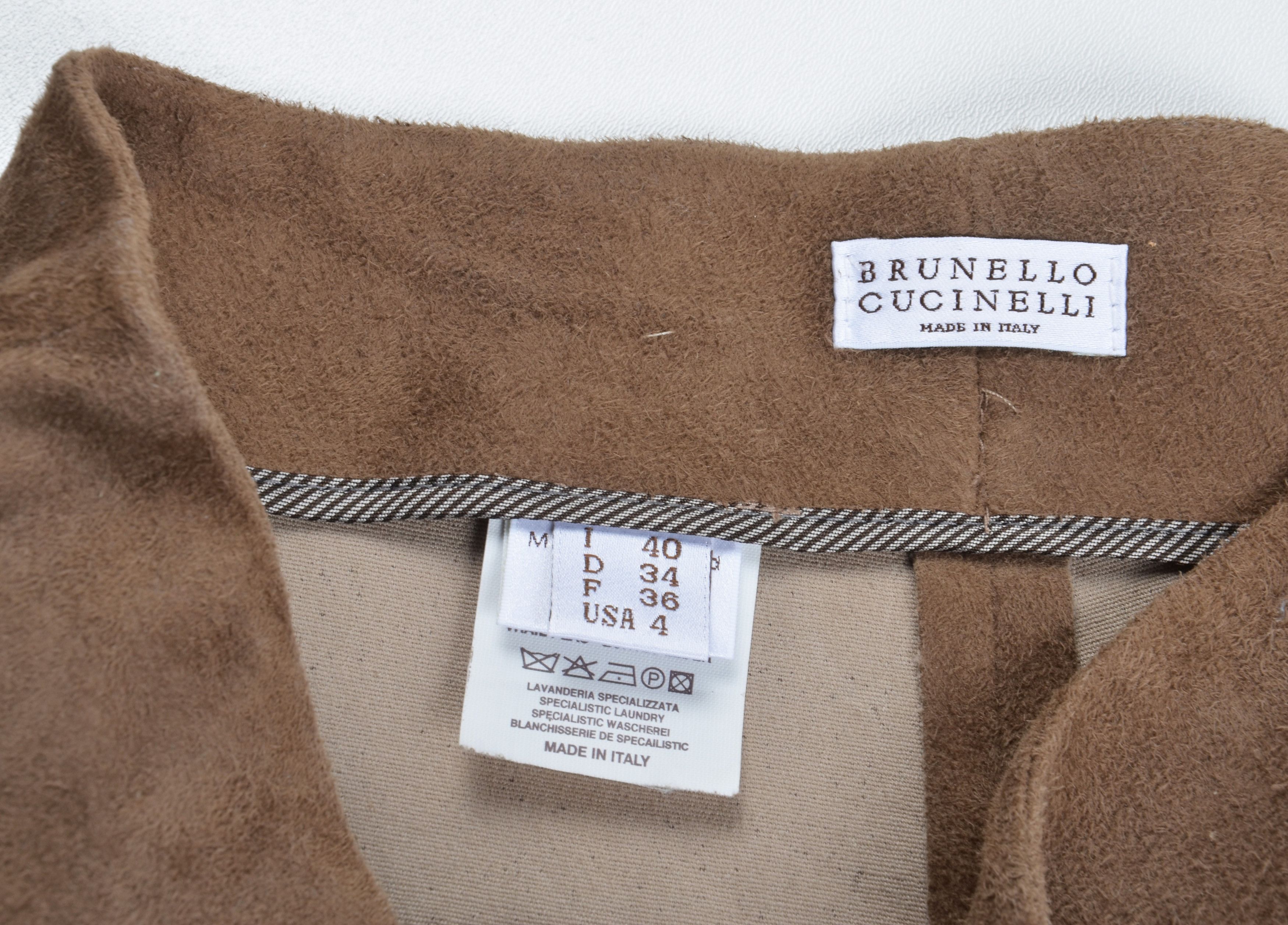 Brunello Cucinelli Brunello Cucinelli Brown Suede Pencil High Waist Skirt Size 27" / US 4 / IT 40 - 8 Thumbnail