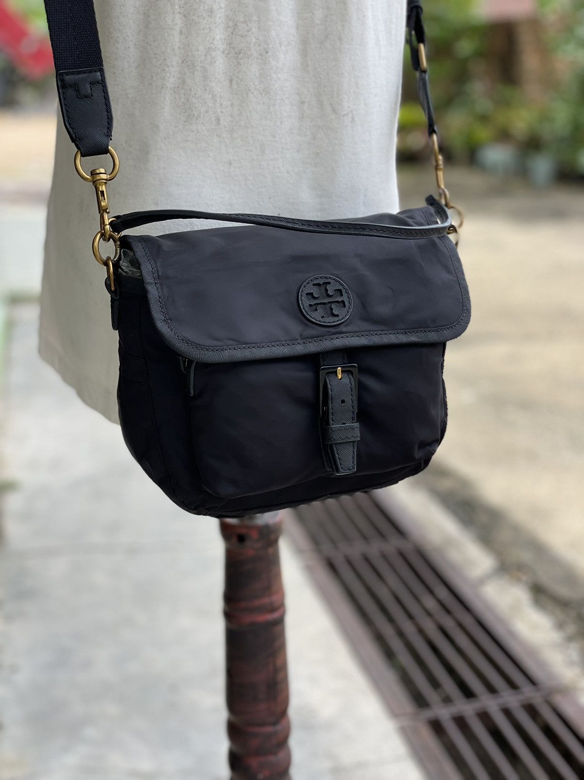 Tory Burch Tory Burch Scout Nylon Black Crossbody Size ONE SIZE - 9 Thumbnail