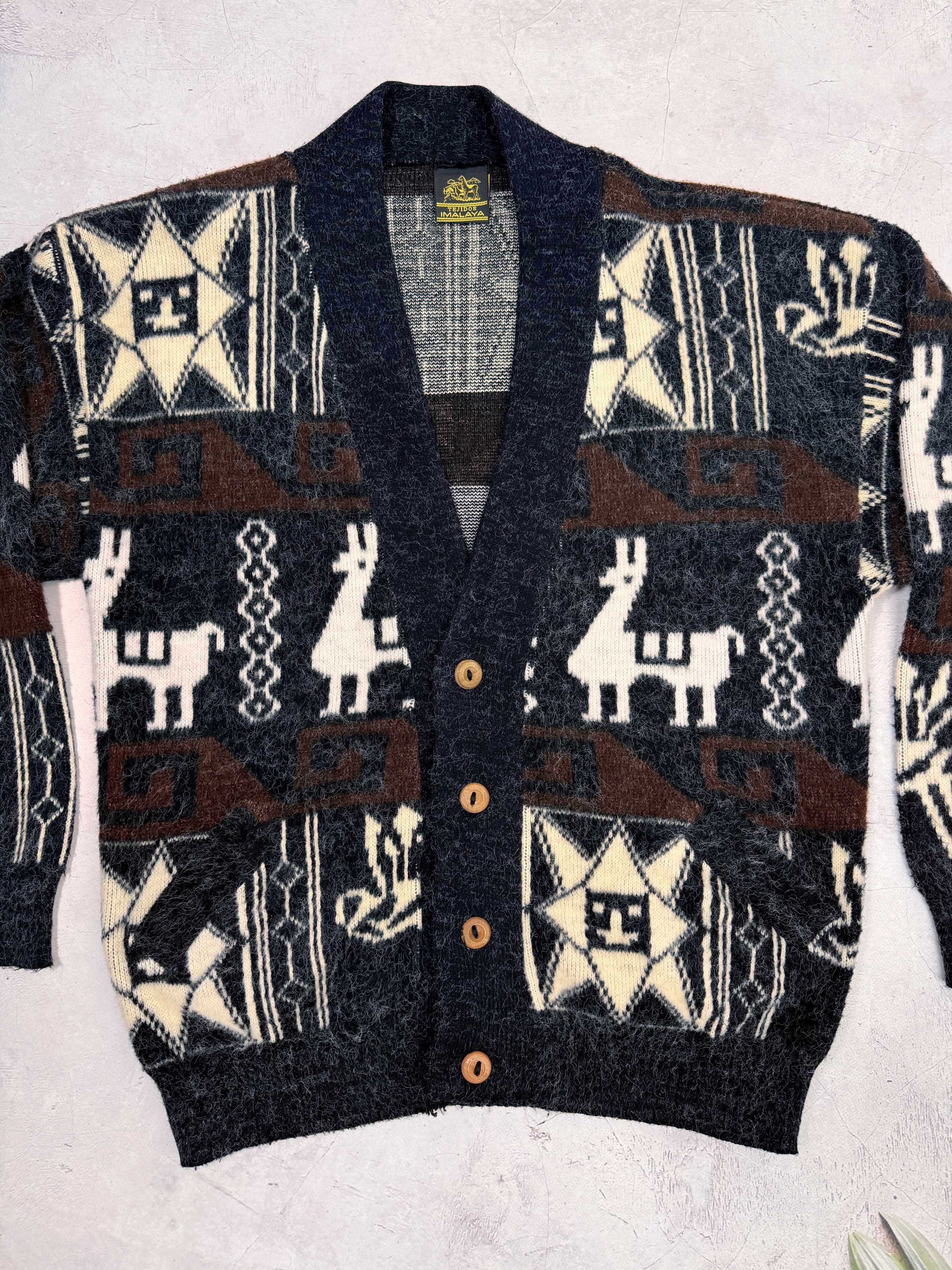 Vintage Vintage Tejidos Imalaya Mohair Cardigan Lama Aztec Wool Size US M / EU 48-50 / 2 - 5 Thumbnail