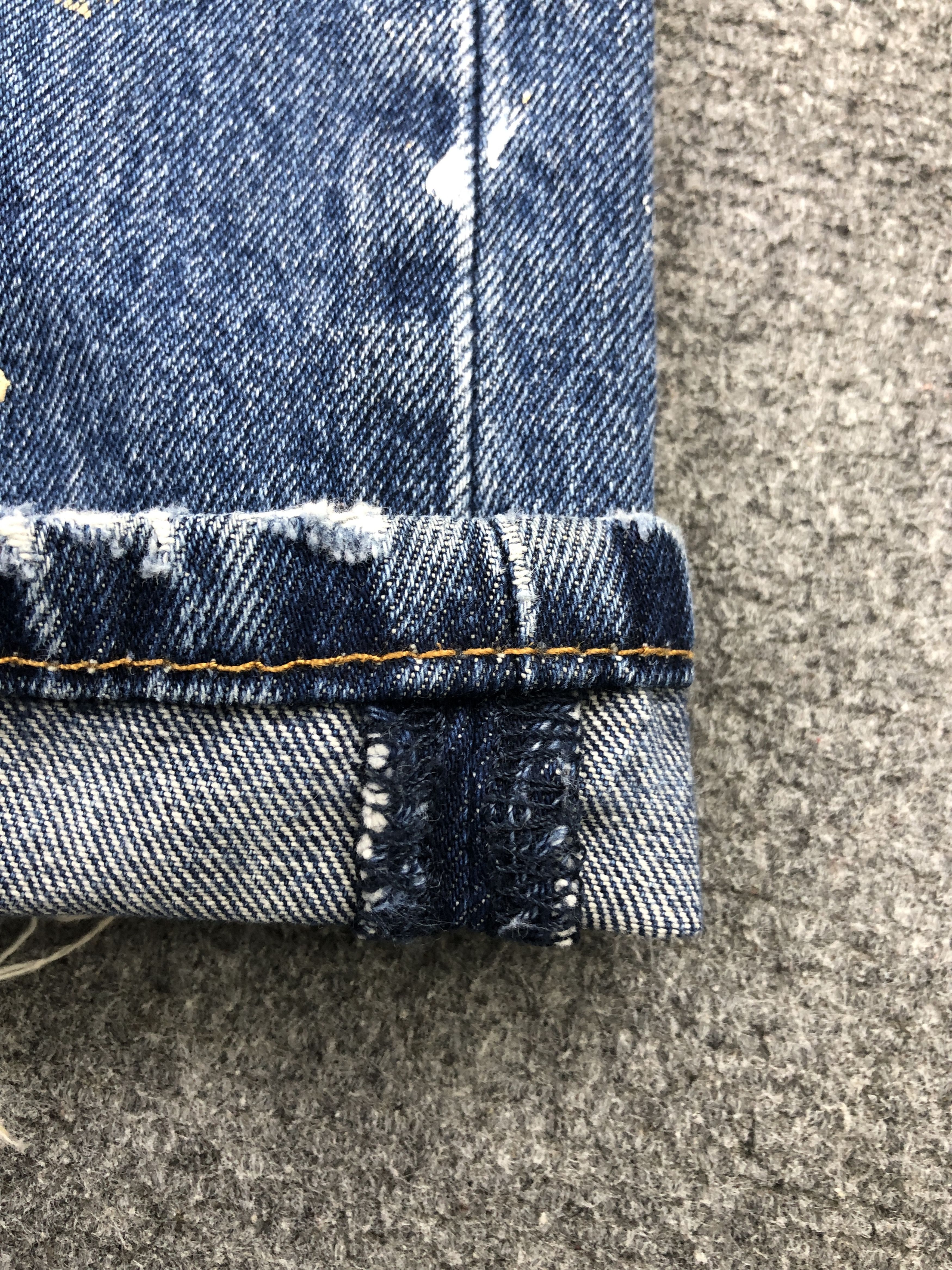 Levi's Vintage Faded Levis 505 Painter Blue Jeans DP2422 Size US 35 - 9 Thumbnail