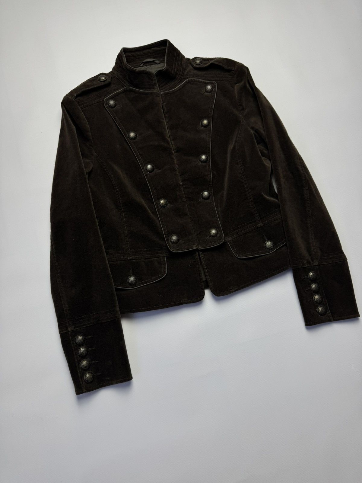 Zara Zara Napoleon Hussar Military Velvet Jacket Size L / US 10 / IT 46 - 2 Thumbnail