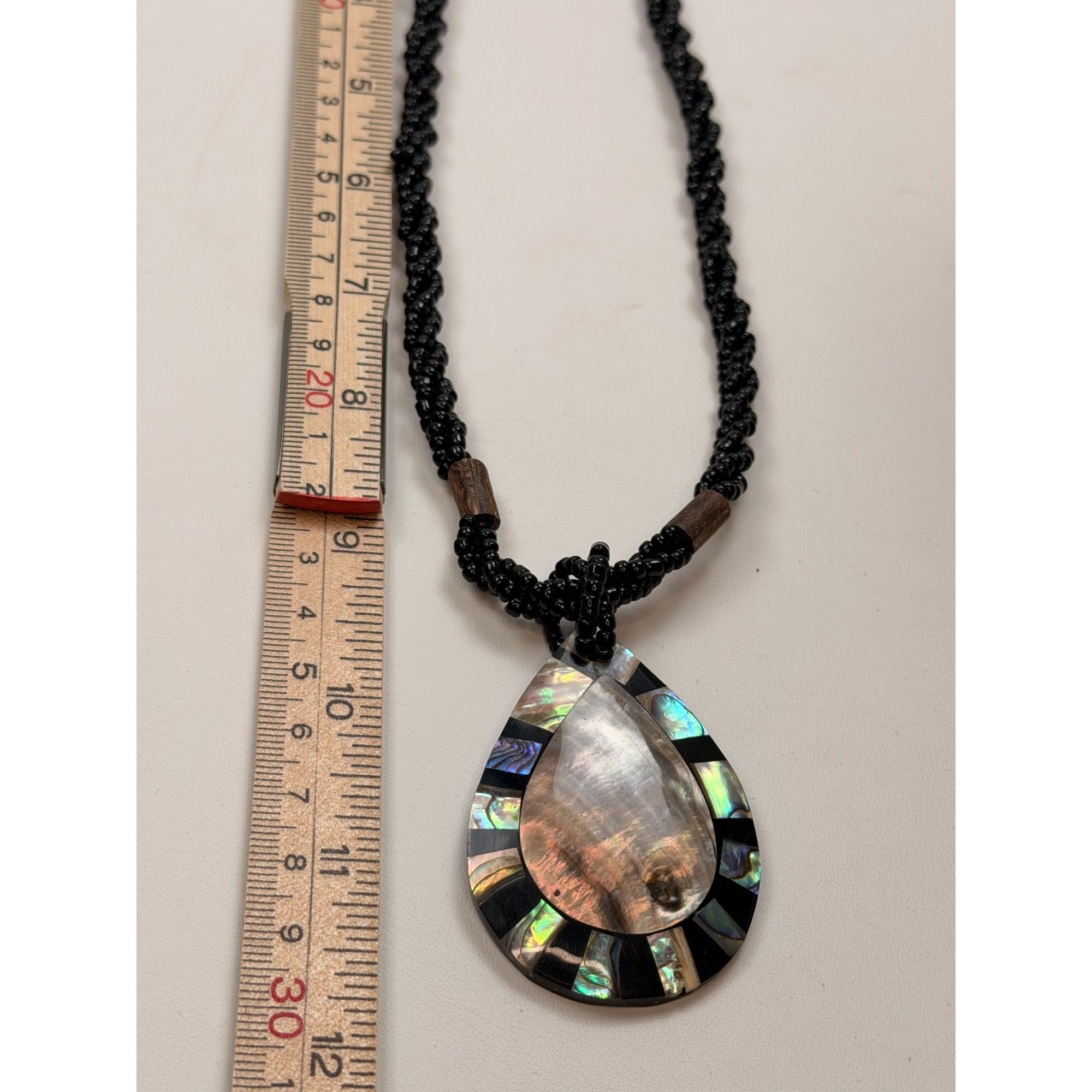 Other Abalone shell pendant necklace with teardrop shape Size ONE SIZE - 5 Thumbnail