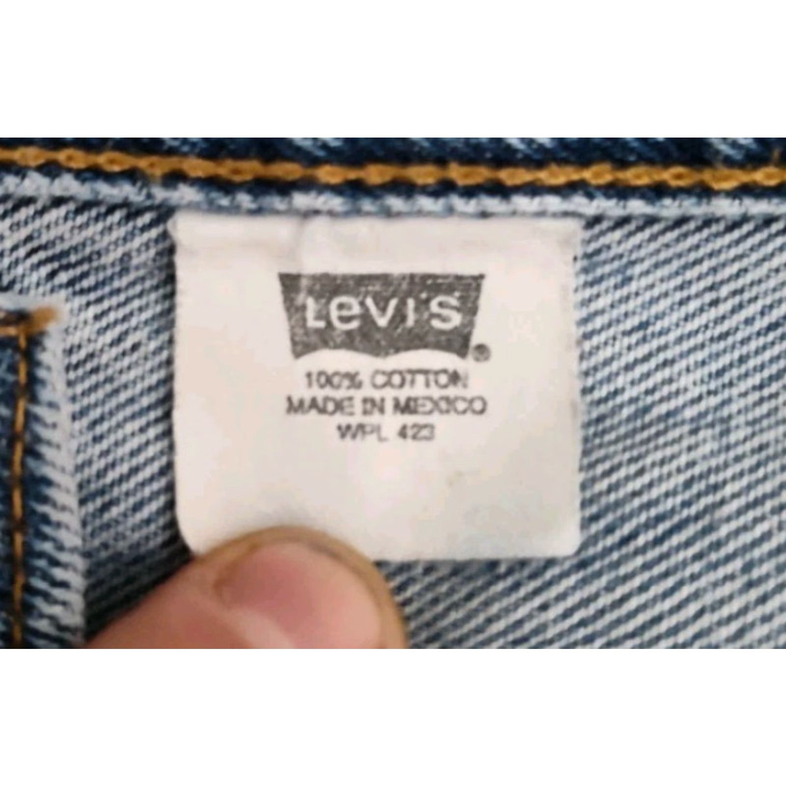 Levi's VINTAGE Levi's 501 Jeans Mens 36x34 Denim Classic Straight Mid-Rise 90s Biker Blue Button Fly Made in Mexico Size US 36 / EU 52 - 7 Thumbnail