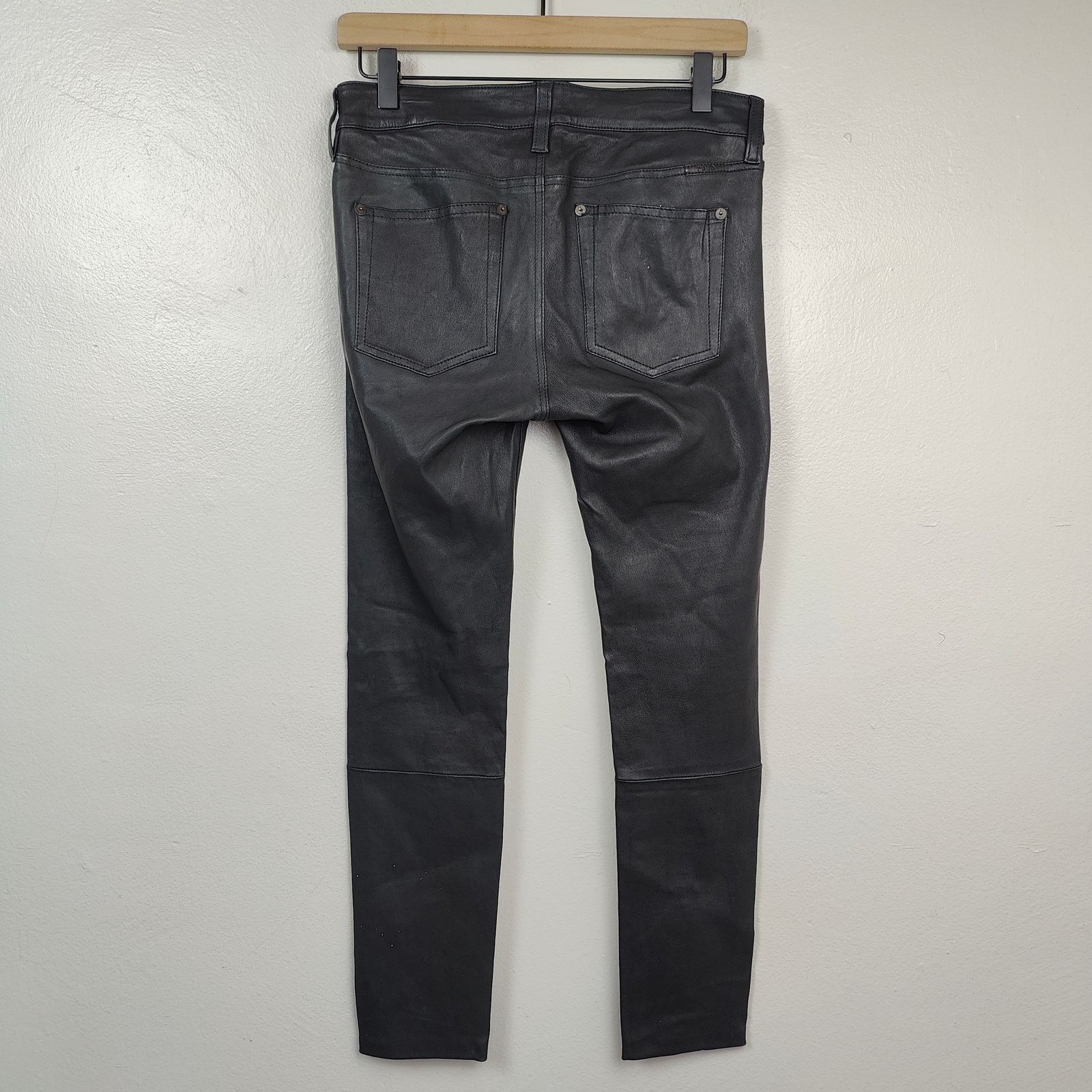 Polo Ralph Lauren Polo Ralph Lauren Leather Pants Womens 6 Black Skinny Zip Size 28" / US 6 / IT 42 - 8 Thumbnail