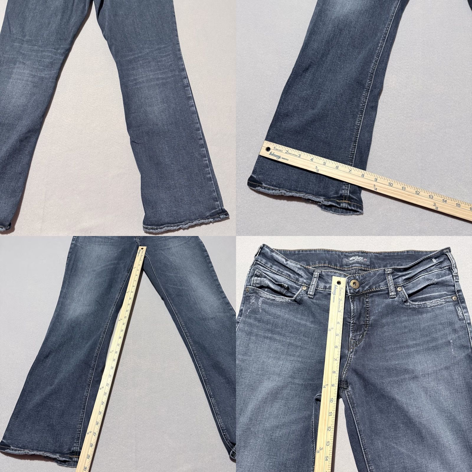 Silver Jeans Co. VINTAGE Silver Jeans Women’s Blue Denim Mid Rise Classic Straight Fit Zip Fly 34x29 Jeans Women Blue 90s Boys Girls Size 24" / US 00 / IT 34 - 8 Thumbnail