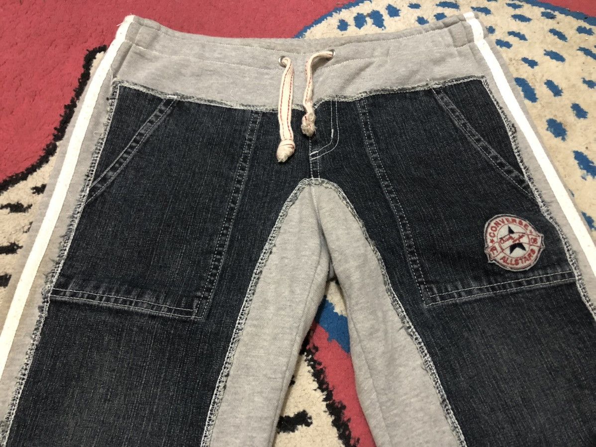 Converse Super RARE !!!Vintage 90s Converse hybrid pants jogger+denim Size 29" - 3 Thumbnail
