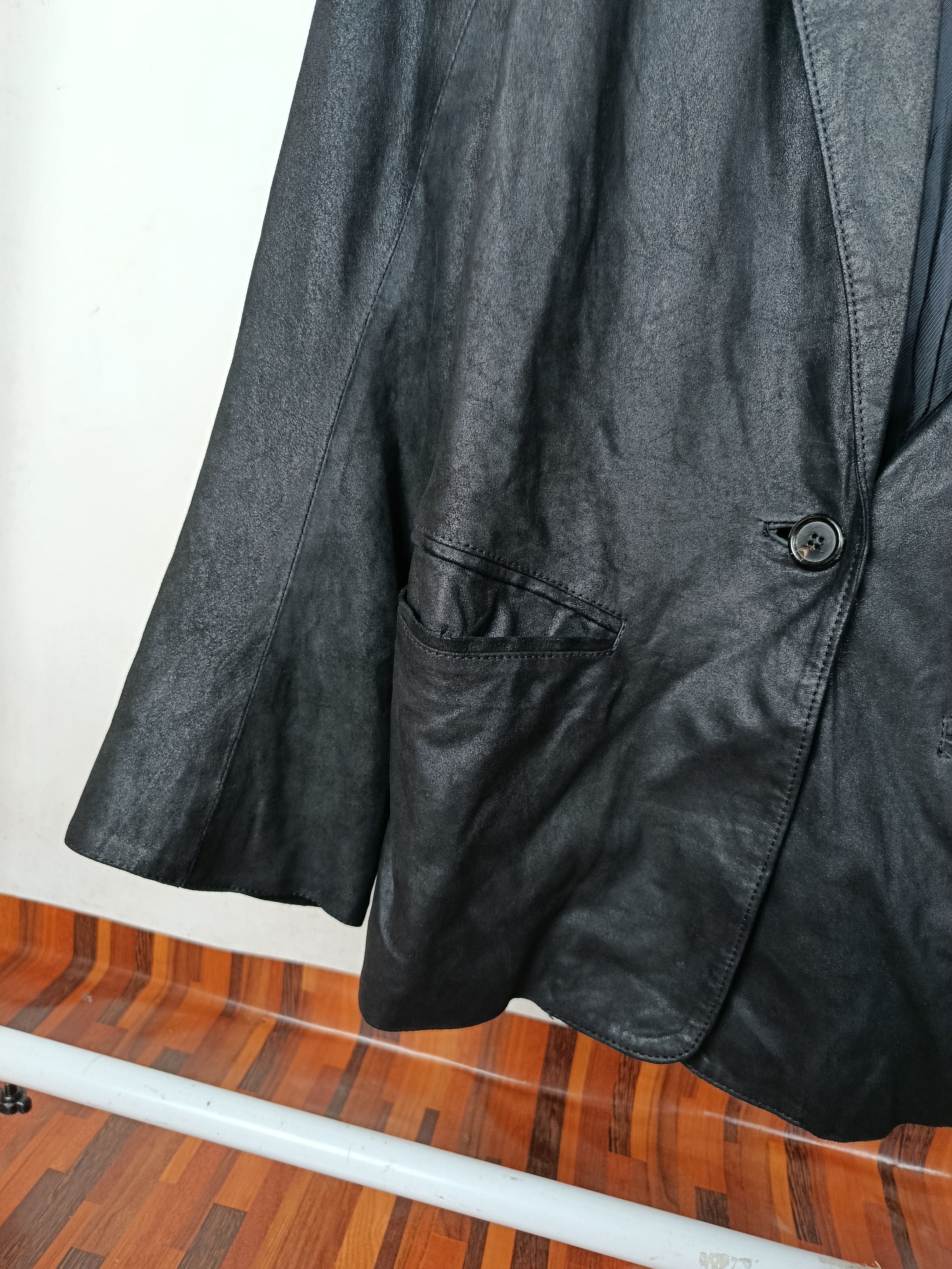 Ann Demeulemeester Vintage 00s Ann Demeulemeester Leather Blazer Size M / US 6-8 / IT 42-44 - 2 Thumbnail