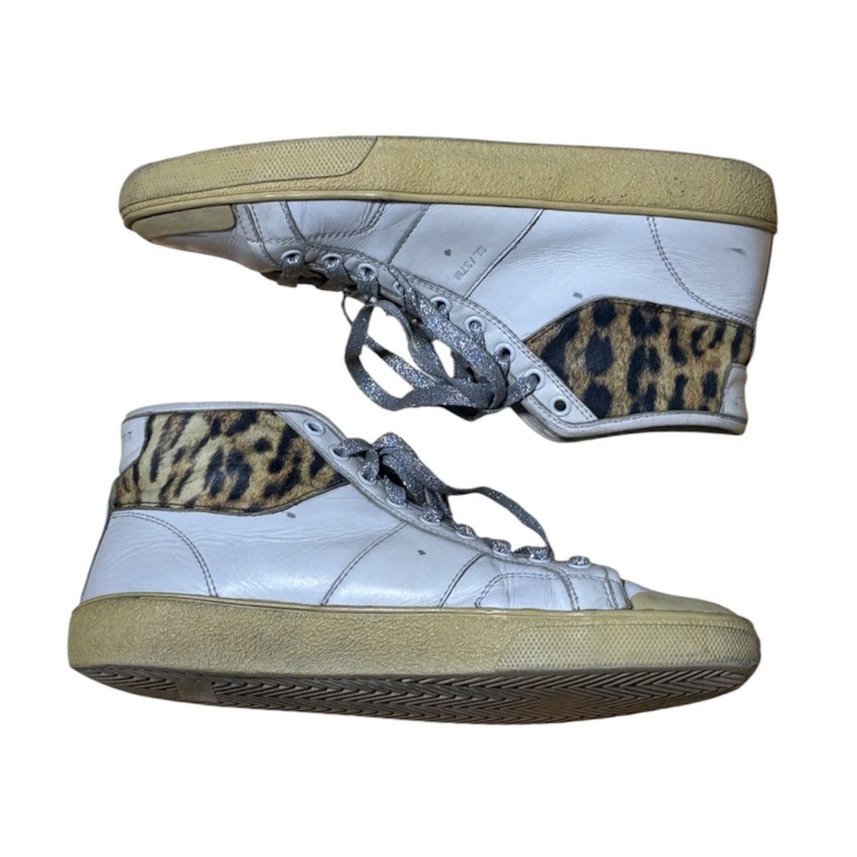 Hedi Slimane SS16 SAINT LAURENT PARIS SL-37 LEOPARD HIGH-TOP SNEAKERS Size US 7.5 / EU 40-41 - 6 Thumbnail