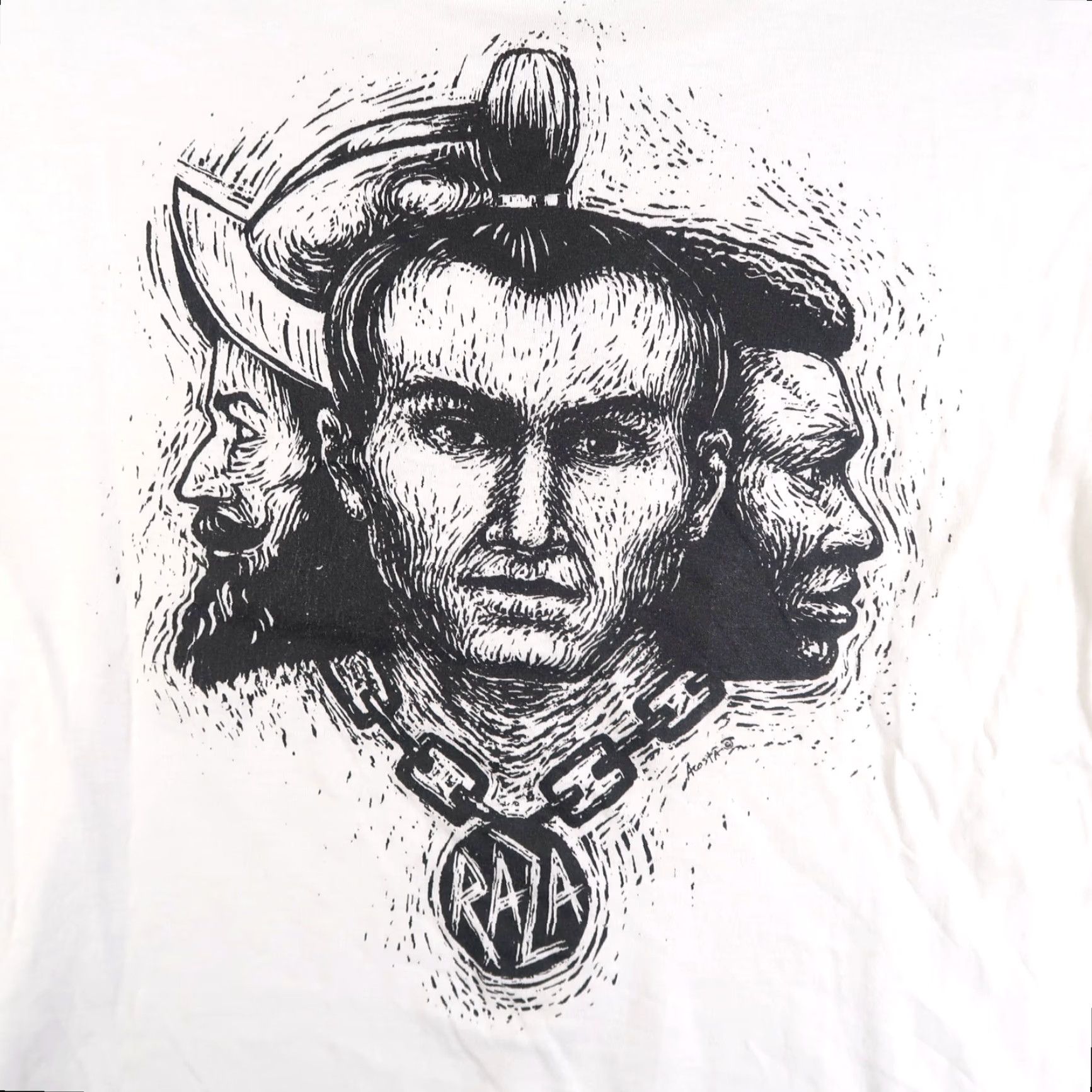 Hanes VINTAGE Hanes Beefy-T T-Shirt Mens L White Short Sleeve 90s Logo Skull Flag 1990s Mens Size US L / EU 52-54 / 3 - 4 Thumbnail