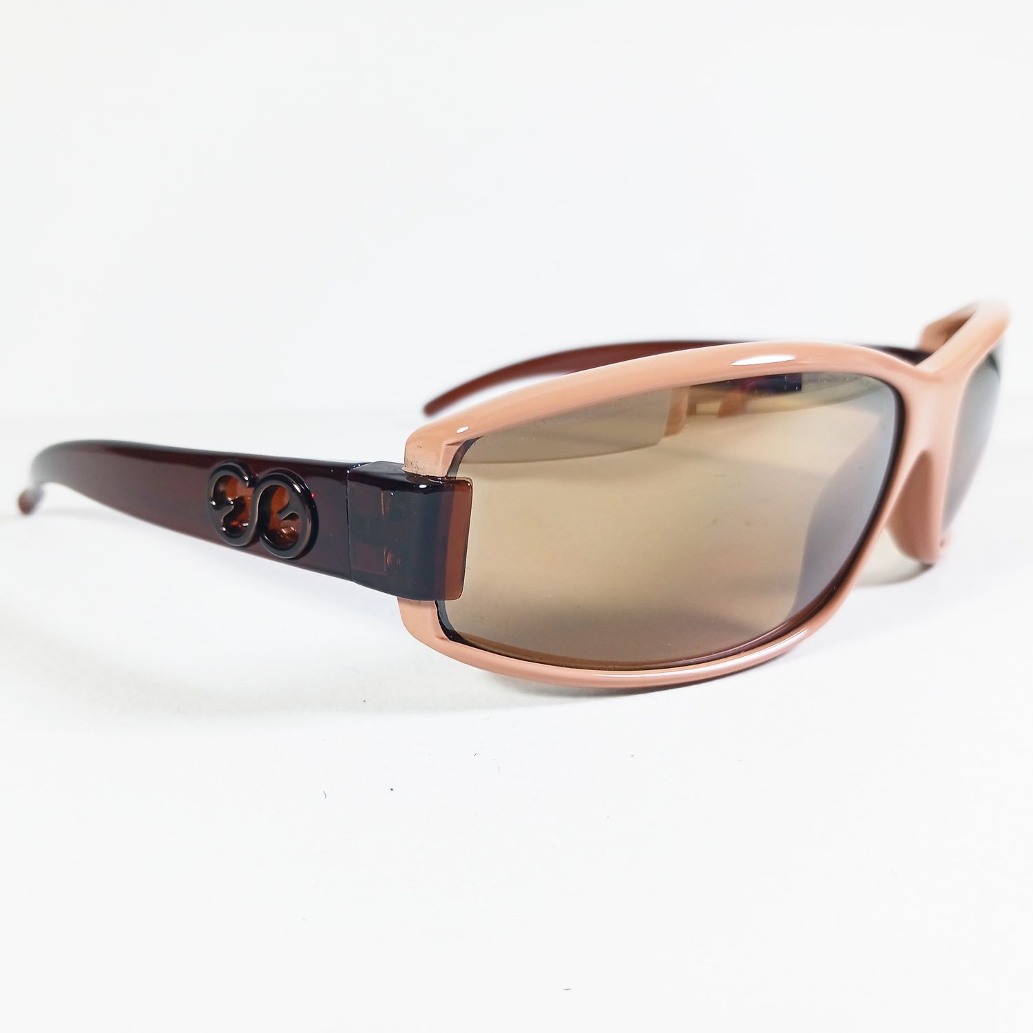 Escada Escada Sport SES025 Nude/Brown Wrap Designer Wrap Sunglasses Size ONE SIZE - 1 Thumbnail