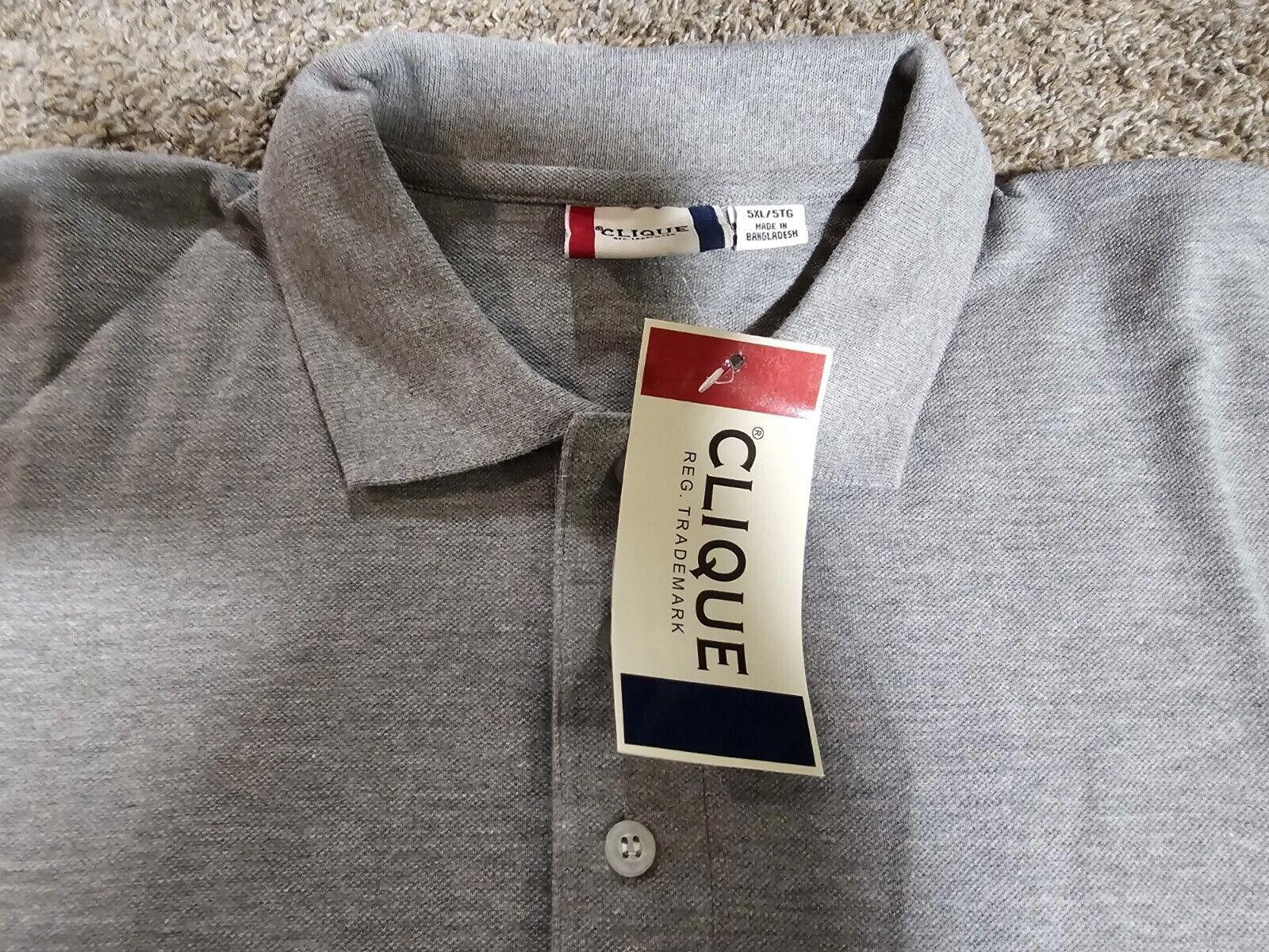 Clique clique polo shirt NWT 5xl XXXXXL Grey Gray Size US XXL / EU 58 / 5 - 2 Thumbnail