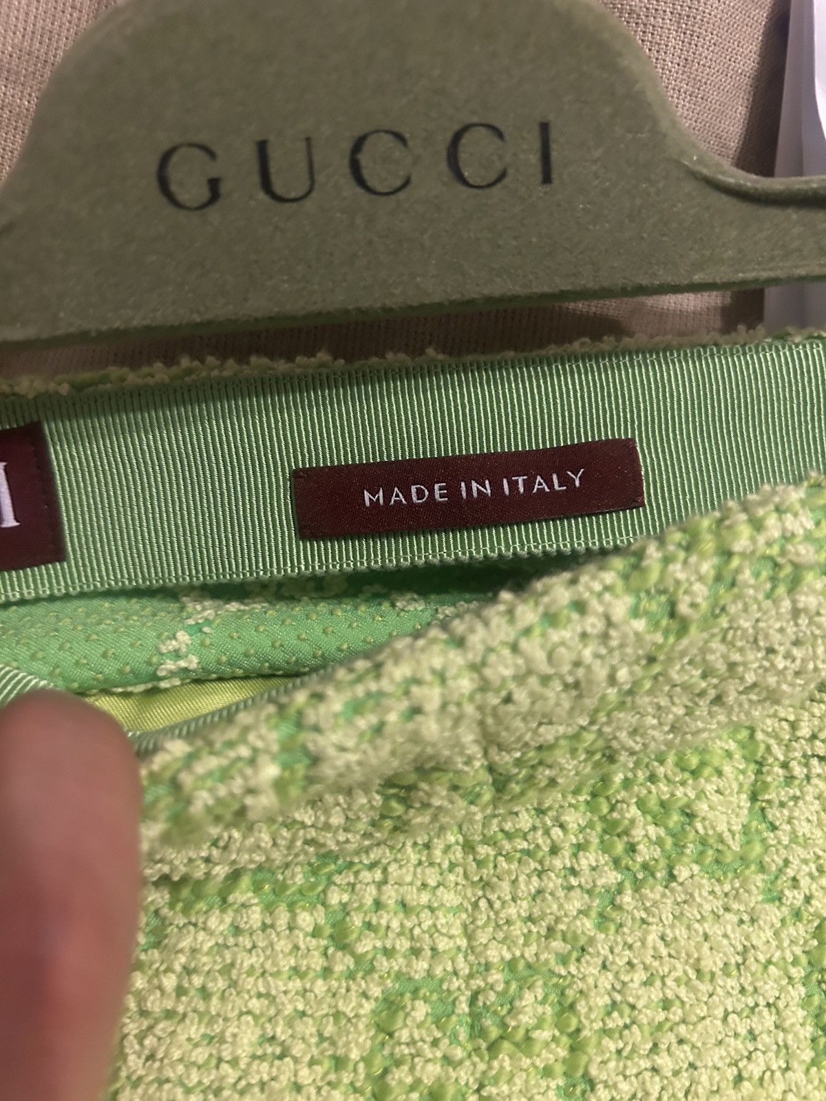 Gucci Gucci GG Boucle Cotton Blend Skirt Lime Green size IT 42 Size M / US 6-8 / IT 42-44 - 8 Thumbnail