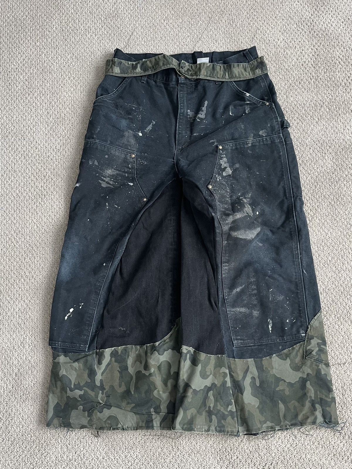 Carhartt × Handmade Custom Carhartt Black Double Knee Carpenter Pants Size US 32 / EU 48 - 1 Thumbnail