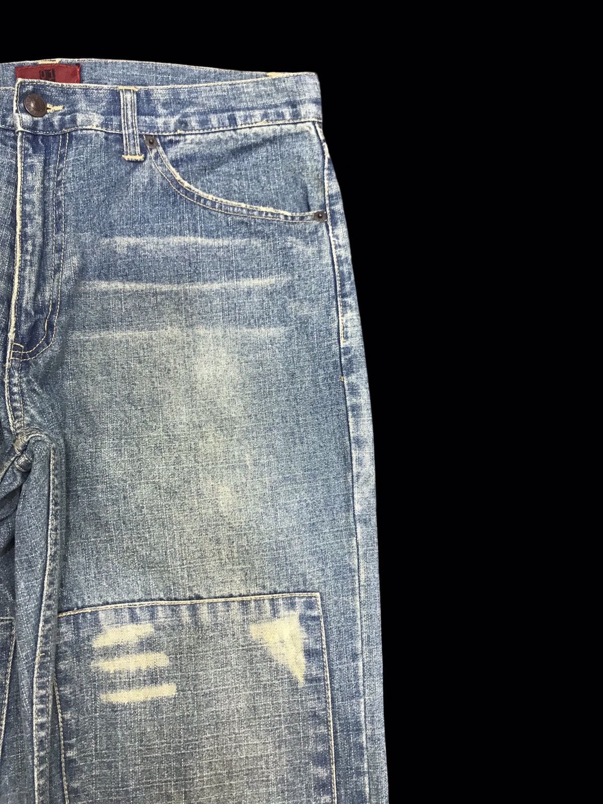 Japanese Brand 💥DENIM ART💥NYLAUS Japan Patchwork Crash Denim F153 Size US 34 / EU 50 - 4 Thumbnail