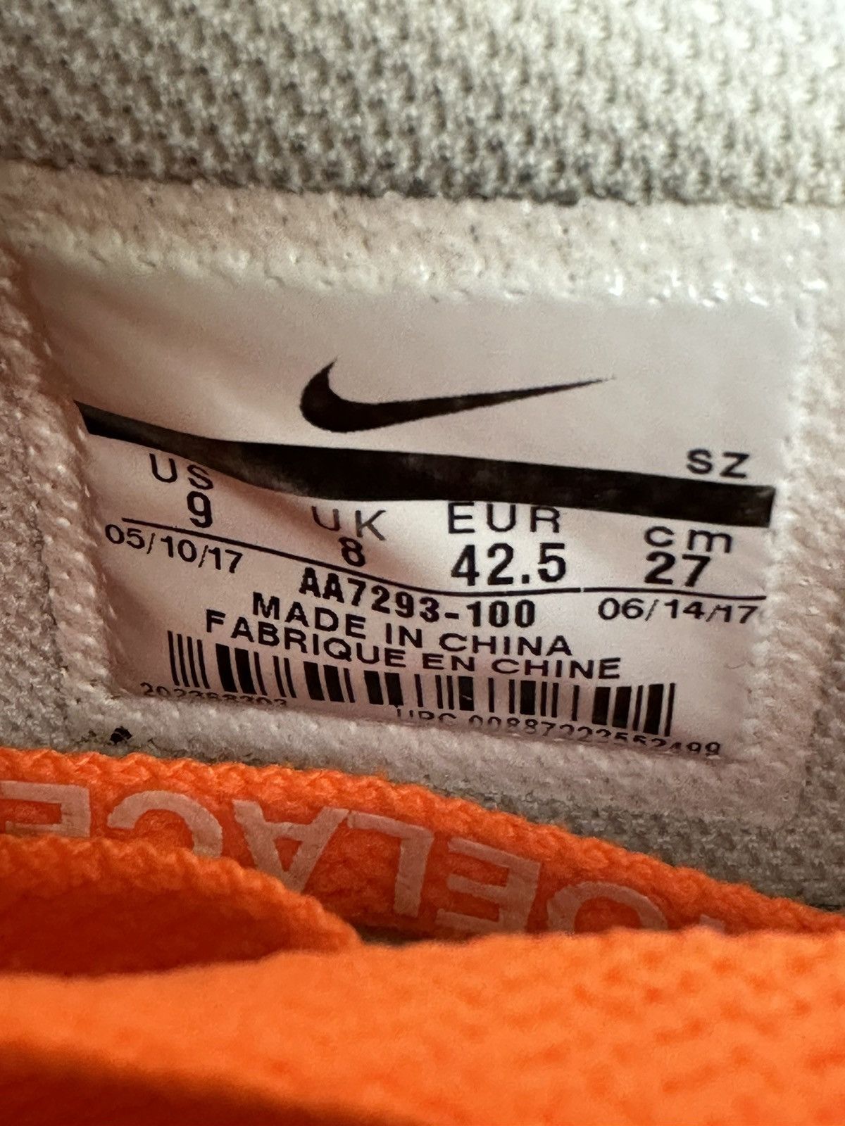 Nike × Off-White 2017 off-white nike air max 90 white og rare virgil abloh Size US 9 / EU 42 - 17 Thumbnail