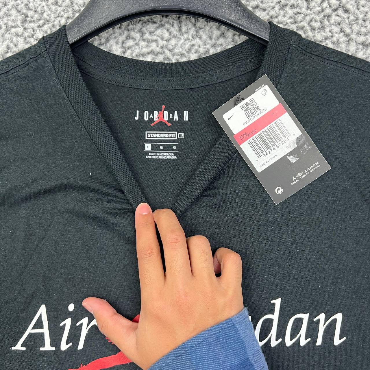 Jordan Brand Air Jordan Shirt Men Large Black Jumpman Short Sleeve New L Size US L / EU 52-54 / 3 - 4 Thumbnail