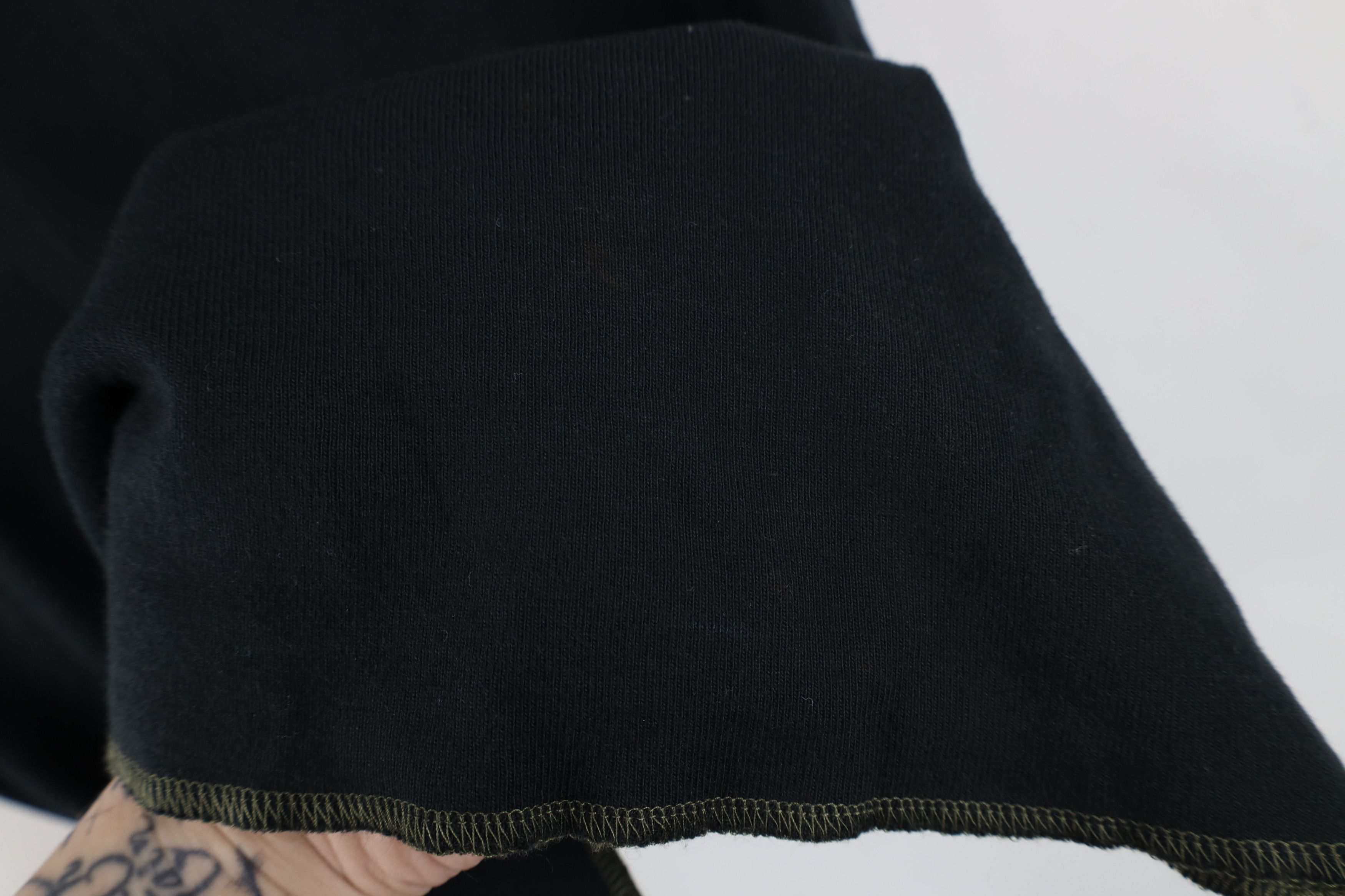 UNIONBAY Deadstock Vintage 90s Unionbay Ribbed Knit T-Shirt Black Size XL / US 12-14 / IT 48-50 - 7 Thumbnail