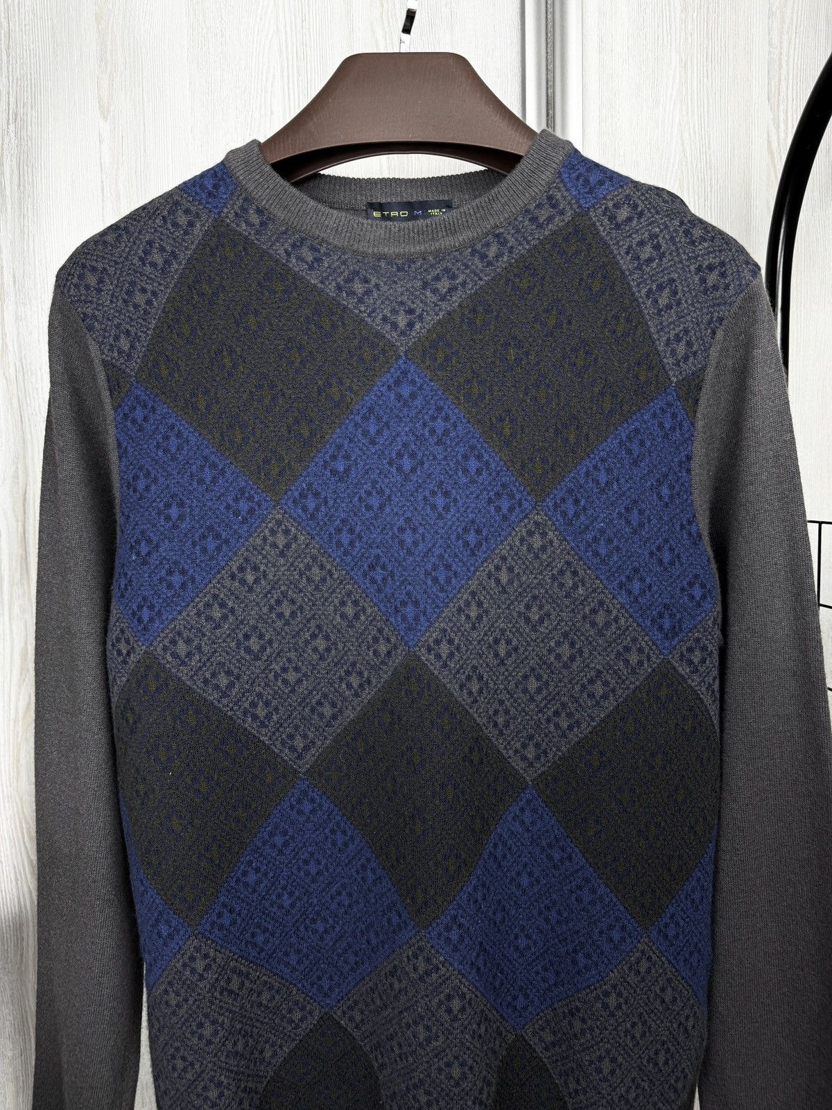 Etro ETRO wool cashmere multicolored ornament knitted sweater Size US M / EU 48-50 / 2 - 3 Thumbnail