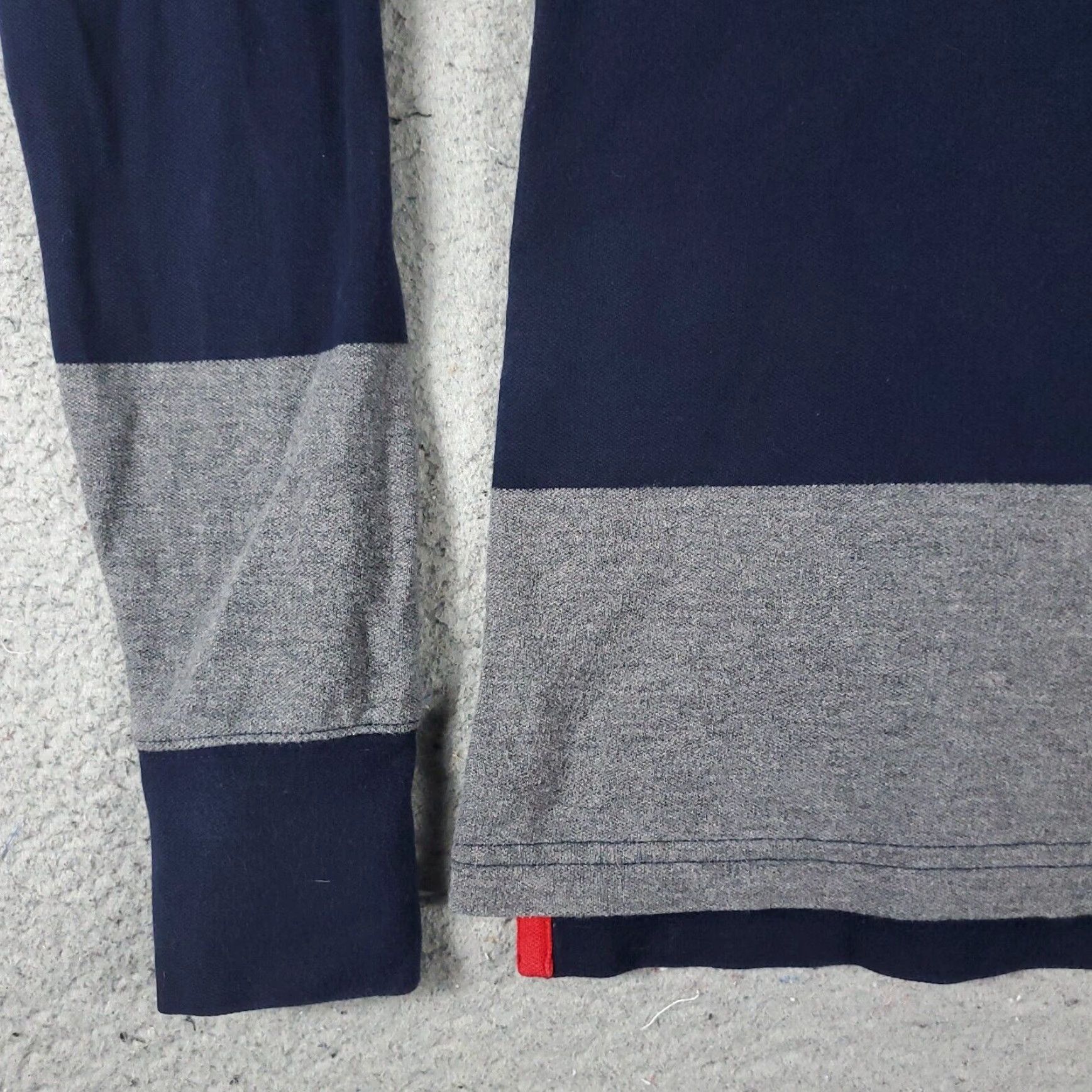 Tommy Hilfiger Tommy Hilfiger Polo Shirt Womens XS Gray Blue Striped Long Sleeve Casual Cotton Size XS / US 0-2 / IT 36-38 - 4 Thumbnail