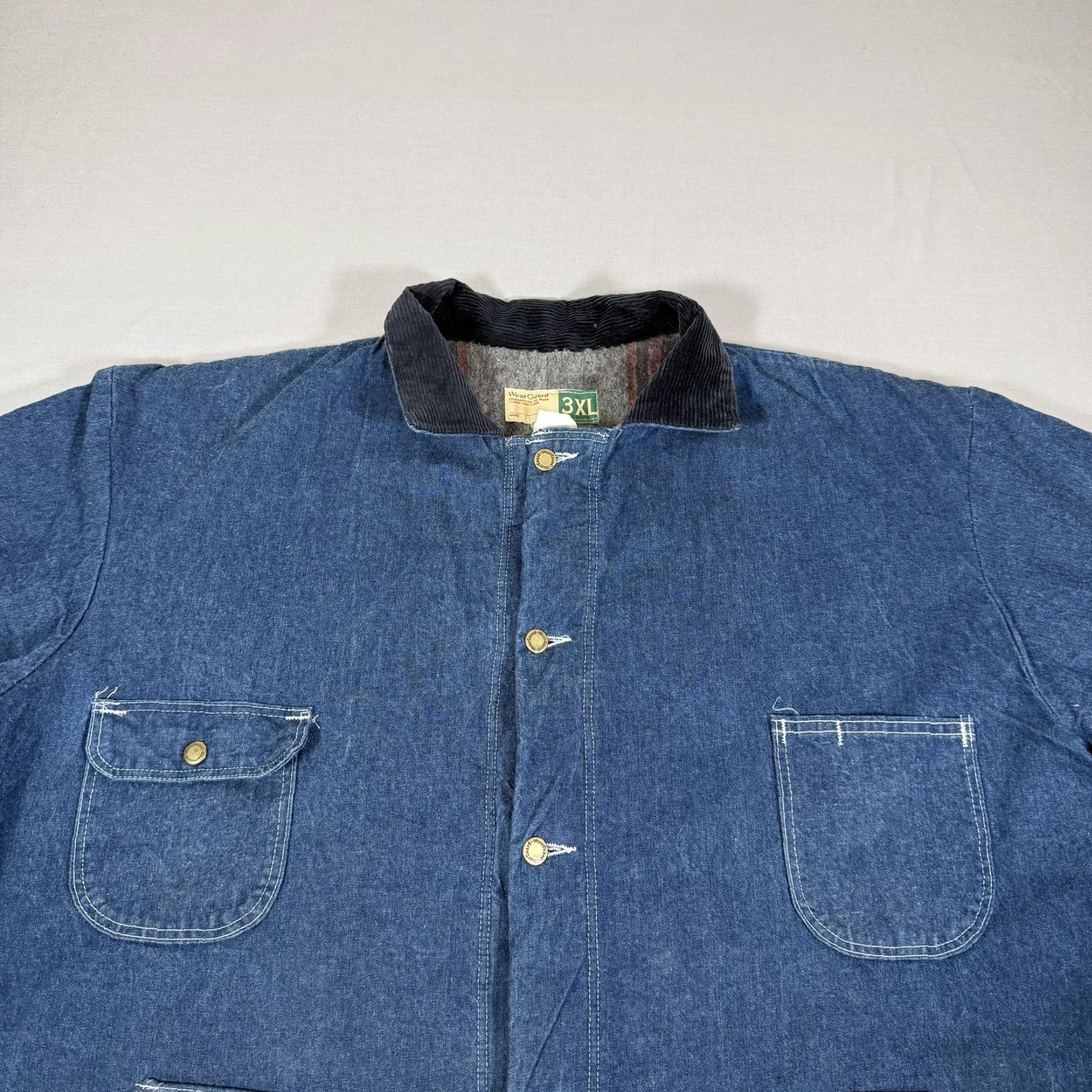 Denime VINTAGE WearGuard Jacket Mens 3XL Denim Blue Blanket-Lined Work Parka Jacket Size US 39 - 2 Thumbnail